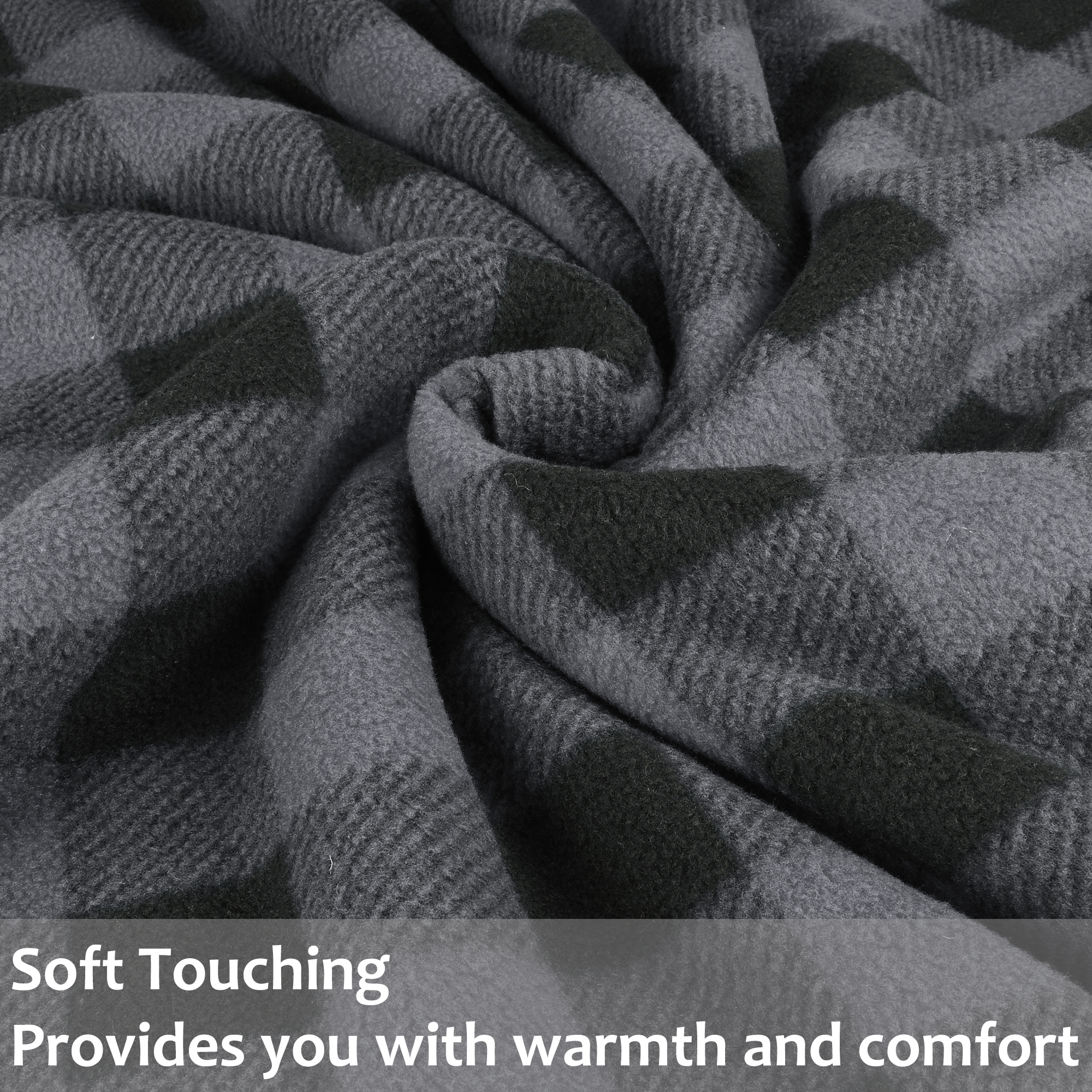 Christmas Blanket Microfiber Fleece Plaid Sherpa Holiday Throw for Couch Sofa - Picture 4 of 7