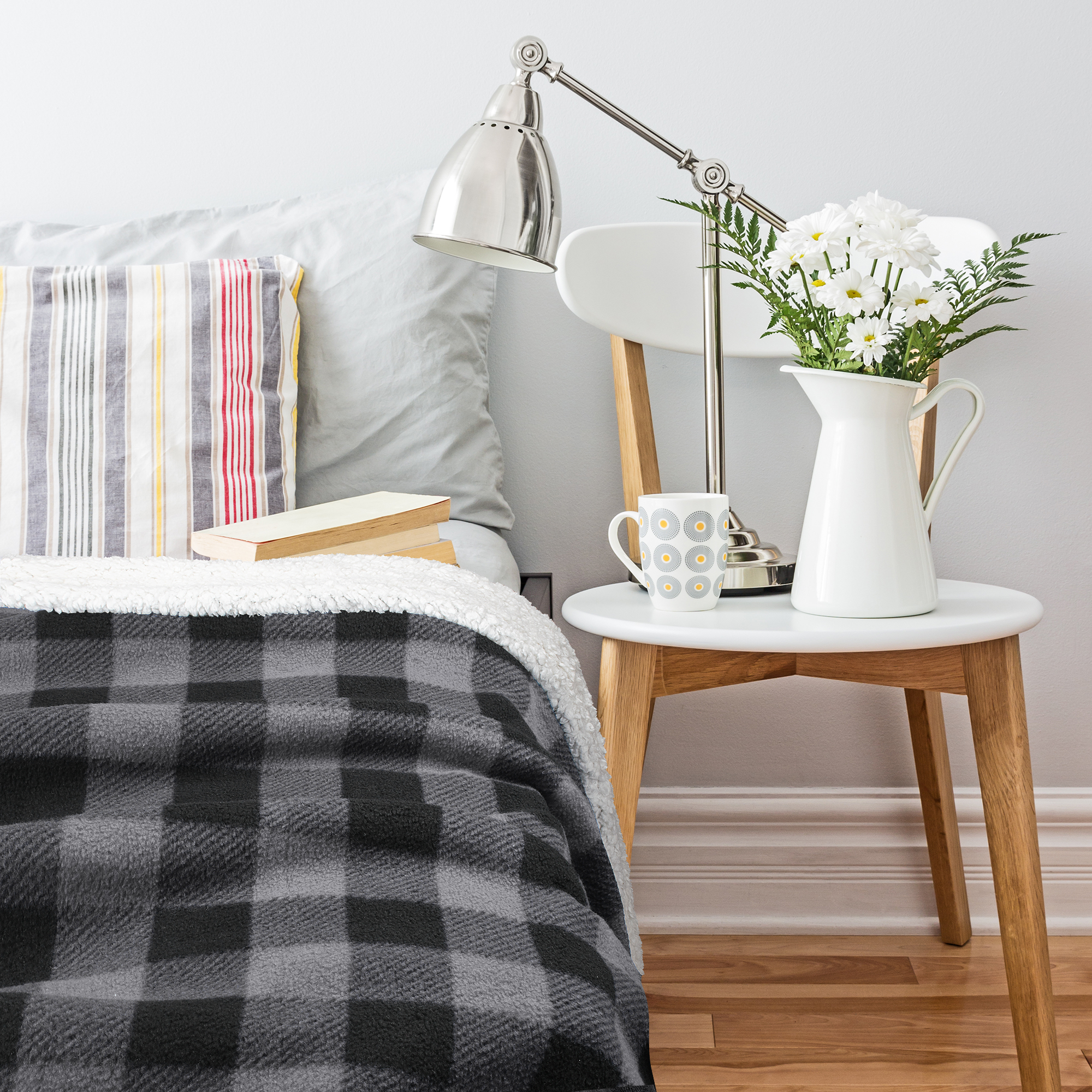 Christmas Blanket Microfiber Fleece Plaid Sherpa Holiday Throw for Couch Sofa - Picture 5 of 7