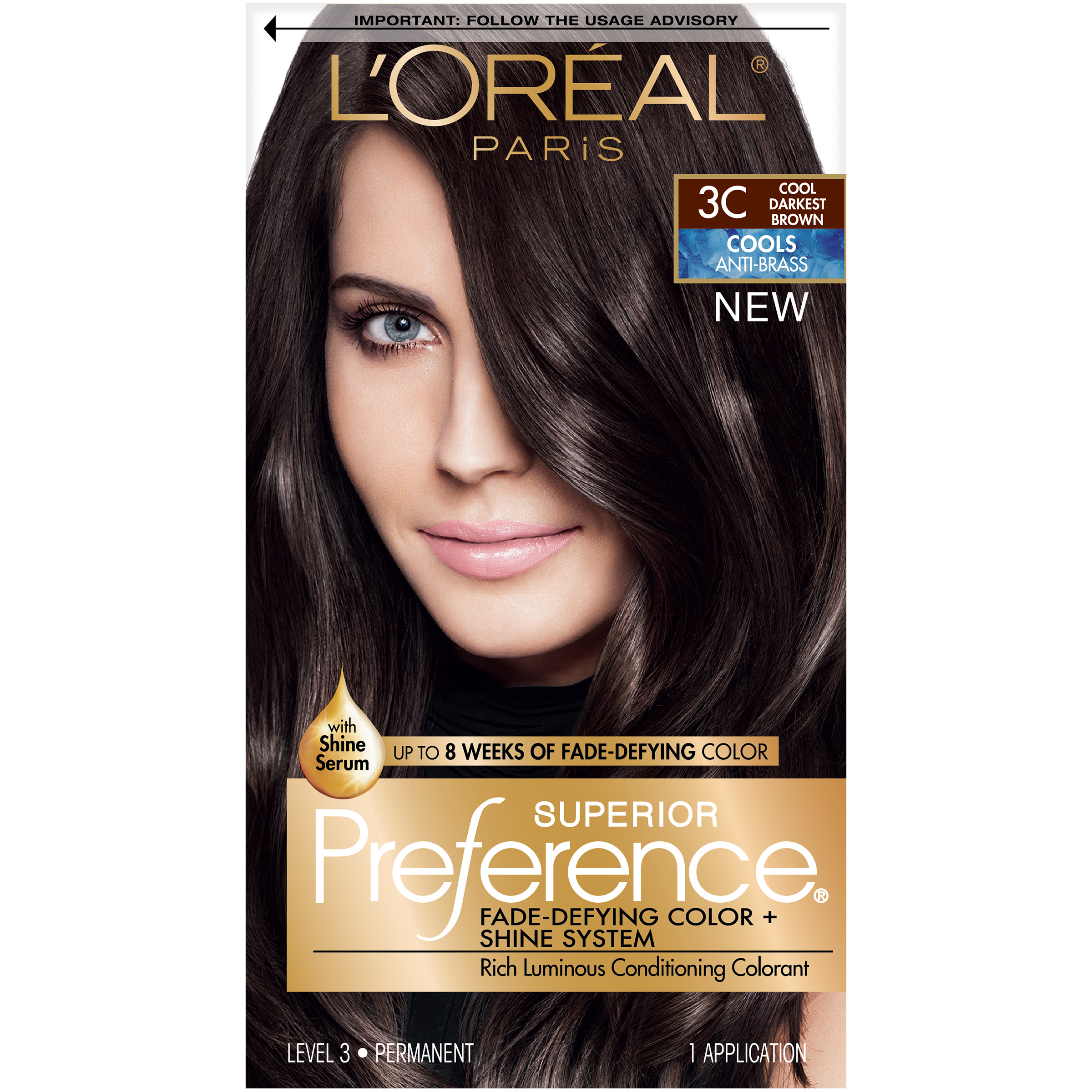 LOral Paris Superior Preference Permanent Hair Color 3c Cool