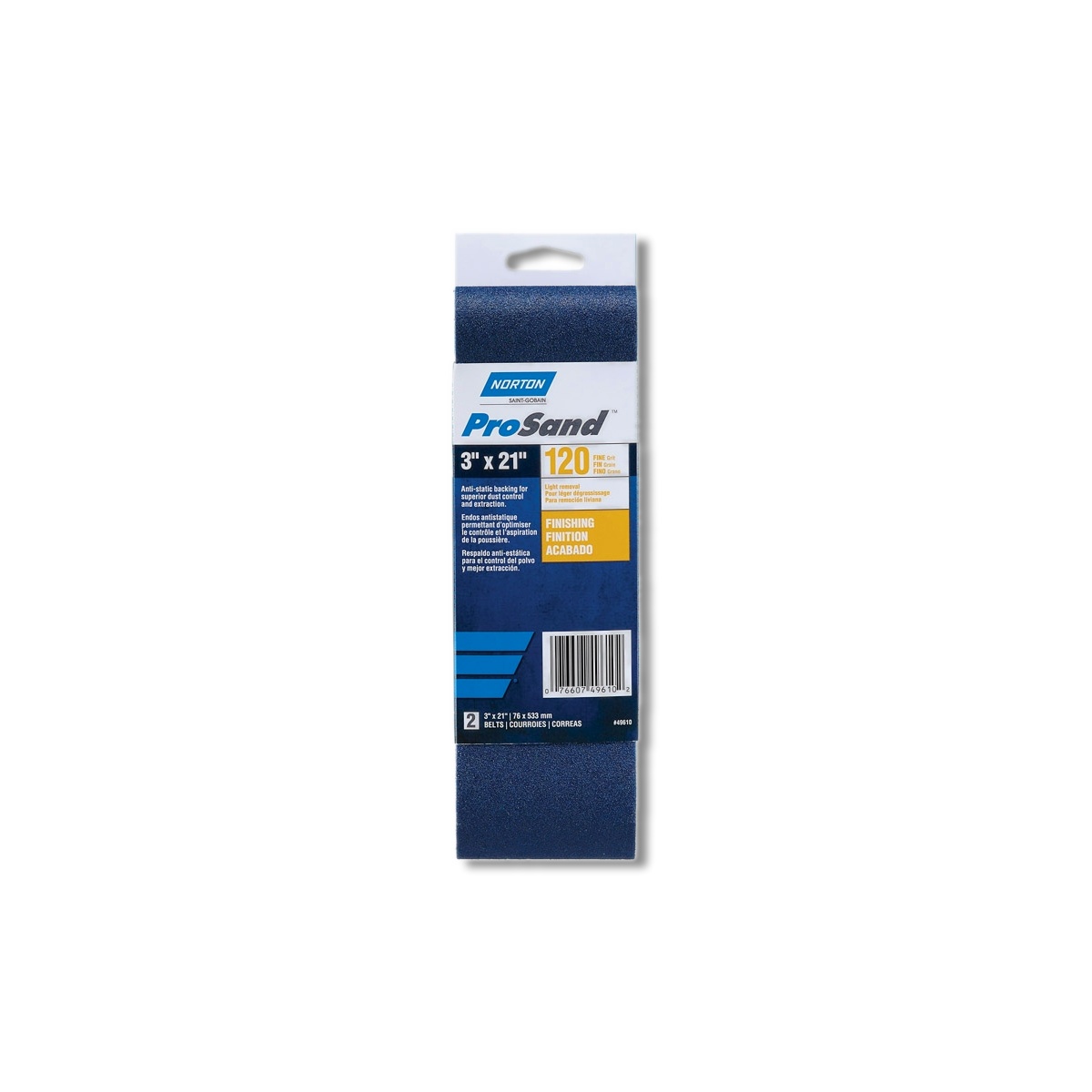 Norton ProSand 21 in L X 3 in W Zirconia Alumina Cloth Portable 2 pk 07660702225