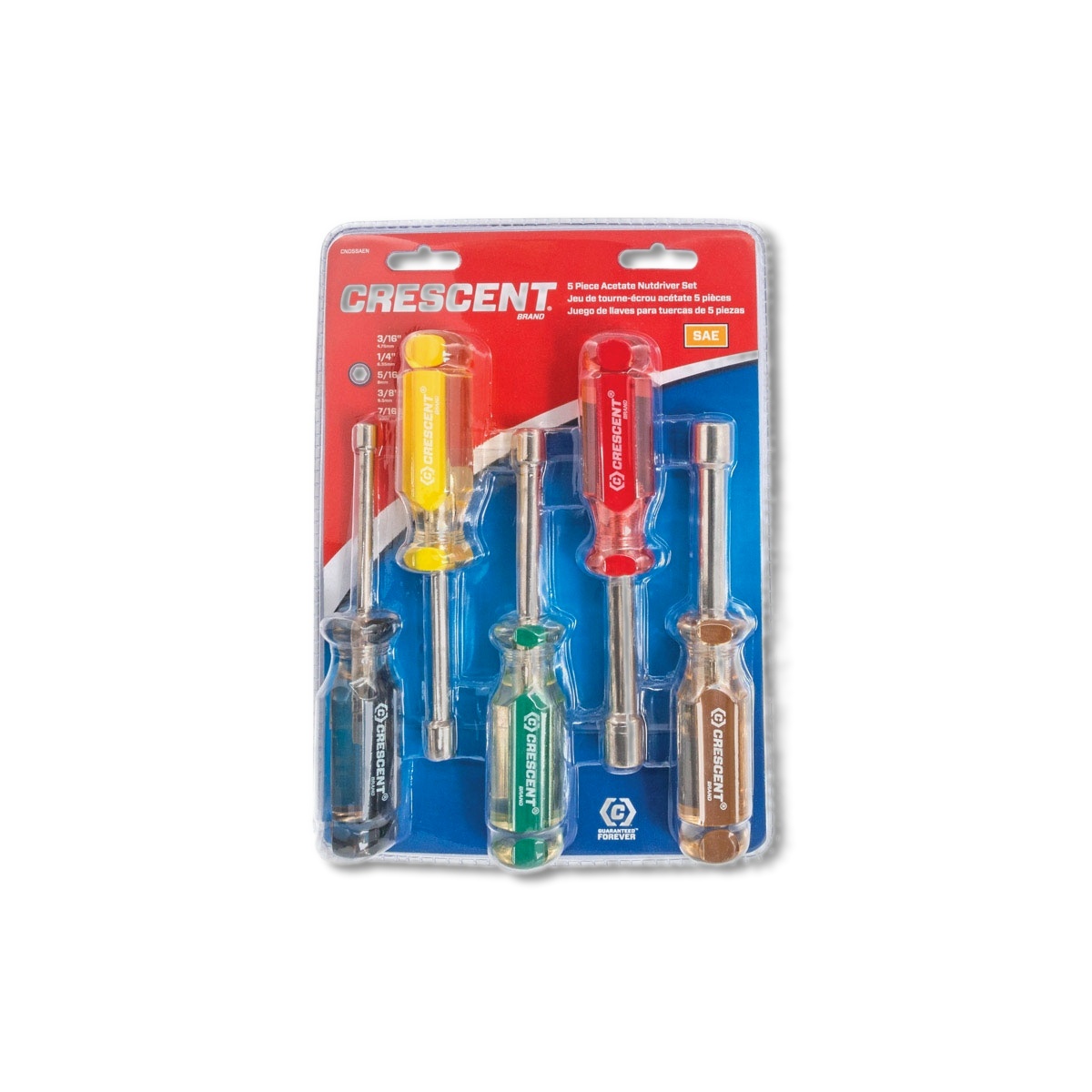 Crescent SAE Acetate Acetate Nutdriver Set 6-3/4 in 5 pc CND5SAEN