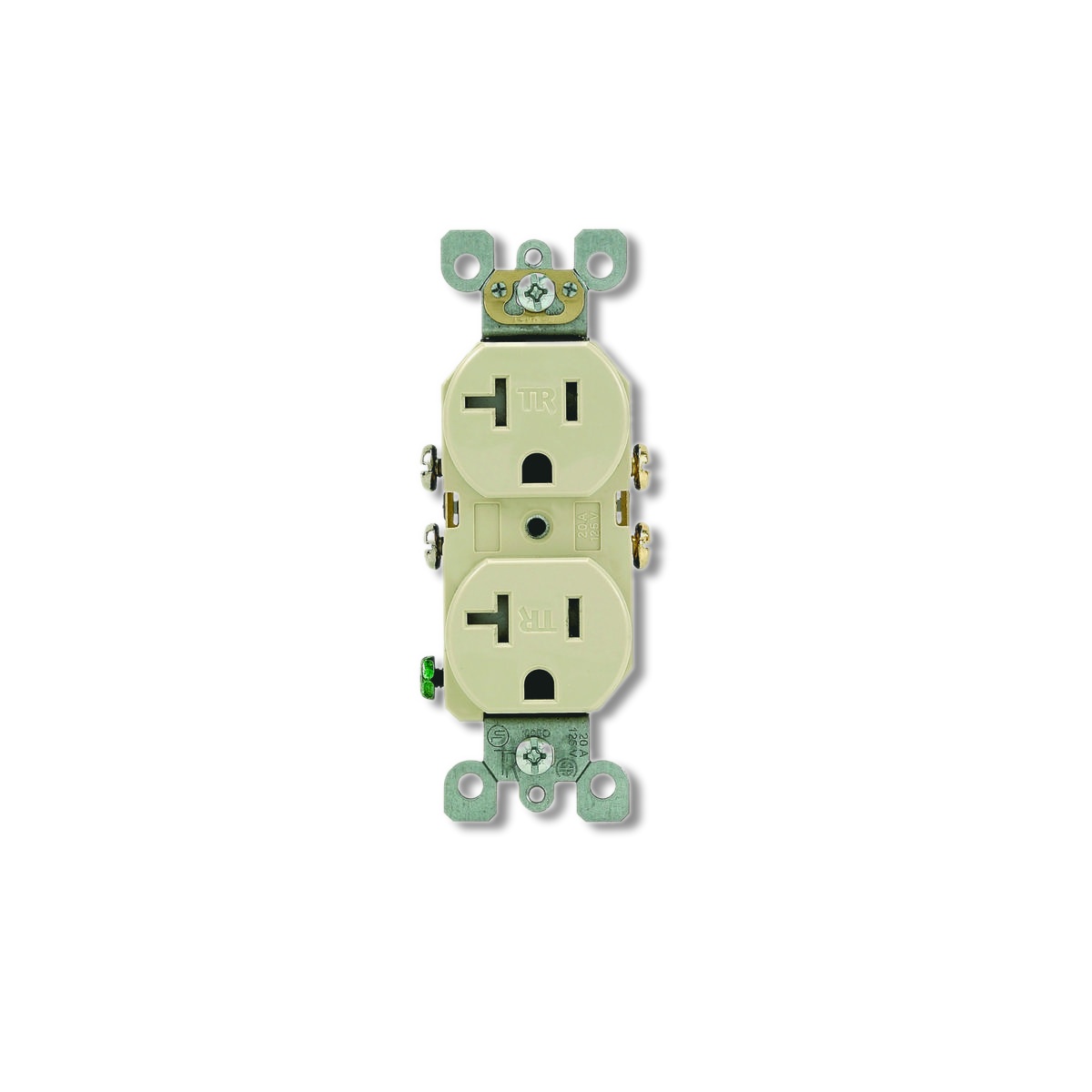 Leviton 20 A 125 V Duplex Ivory Tamper Resistant Outlet 5-20R 1 pk R51-T5820-0IS