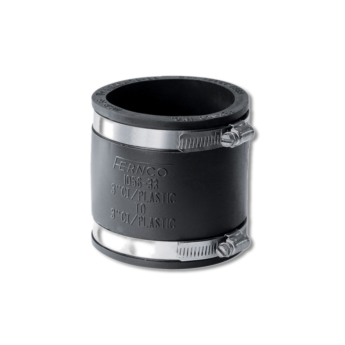 Fernco Schedule 40 3 in Hub X 3 in Hub PVC Flexible Coupling P1056-33 main product image