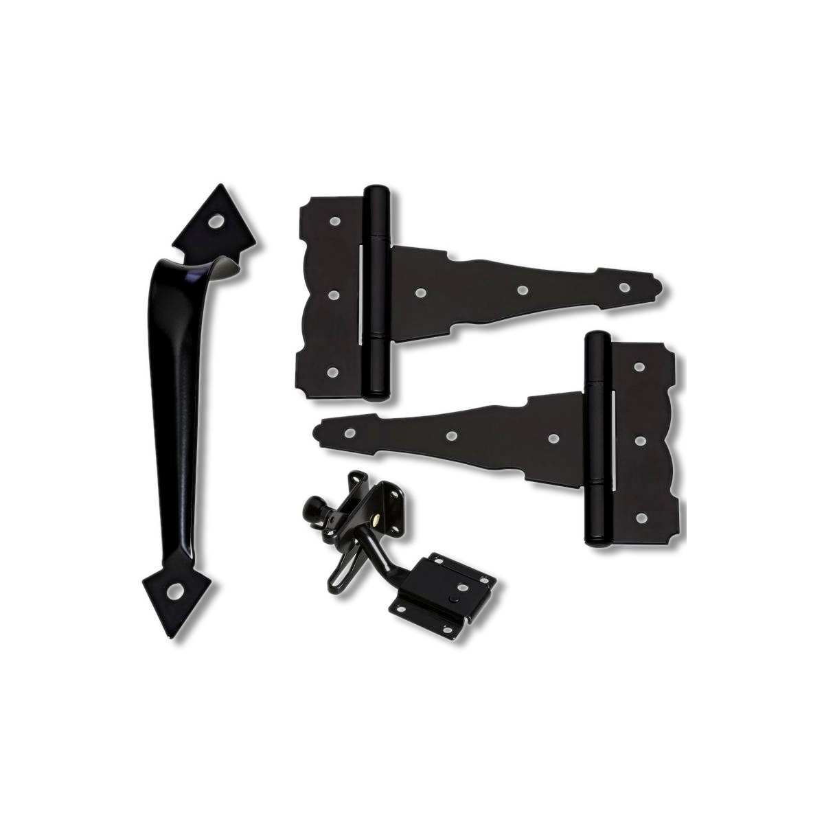 National Hardware Black Steel Gate Hardware Kit N343-467