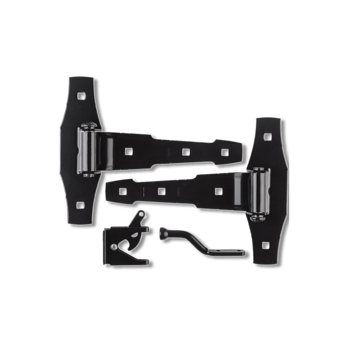 National Hardware 8-13/16 in Black Steel Gate Hardware Kit N109-025 - Picture 1 of 2