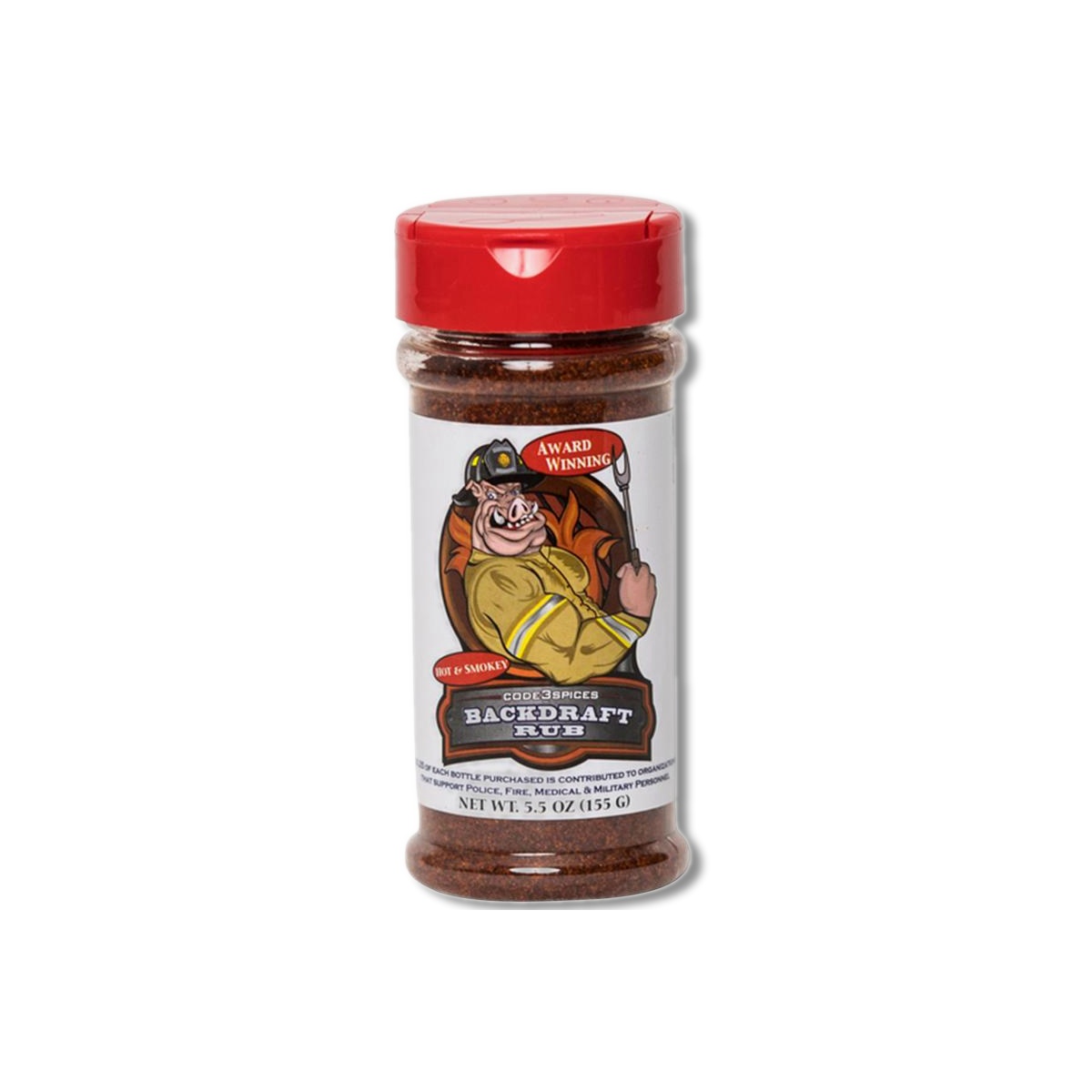 Code 3 Spices Backdraft Rub Hot and Smokey BBQ Seasoning 5.5 oz BD6