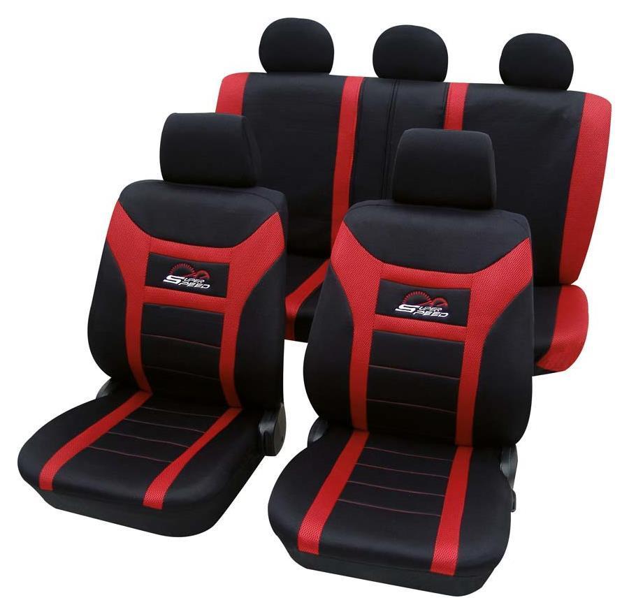 Red Black Car Seat Covers For Renault Clio Grand Tour 08 18 Ebay