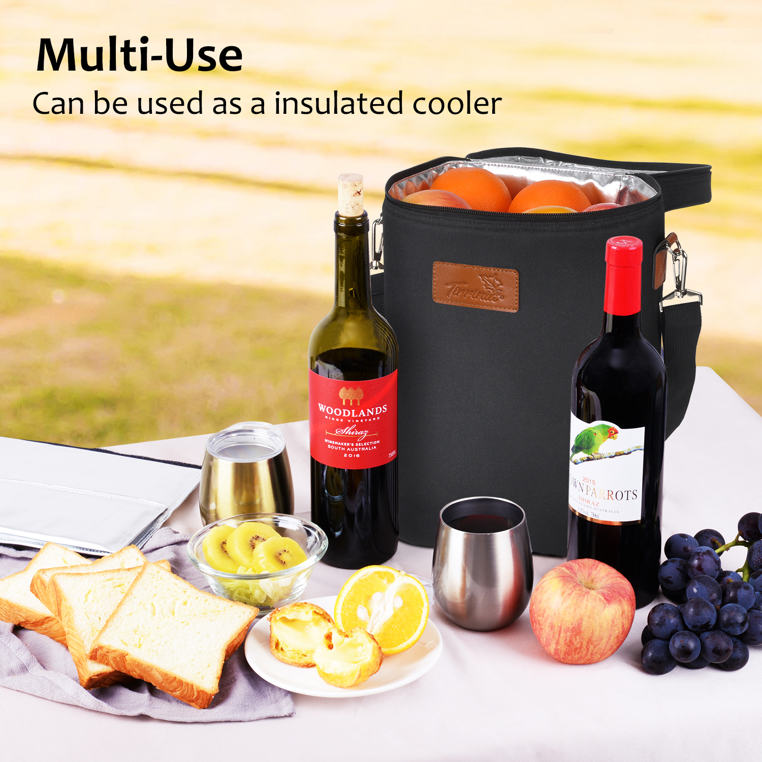Download Insulated 4 Bottle Wine Cooler Bag for Travel Picnic ... Yellowimages Mockups
