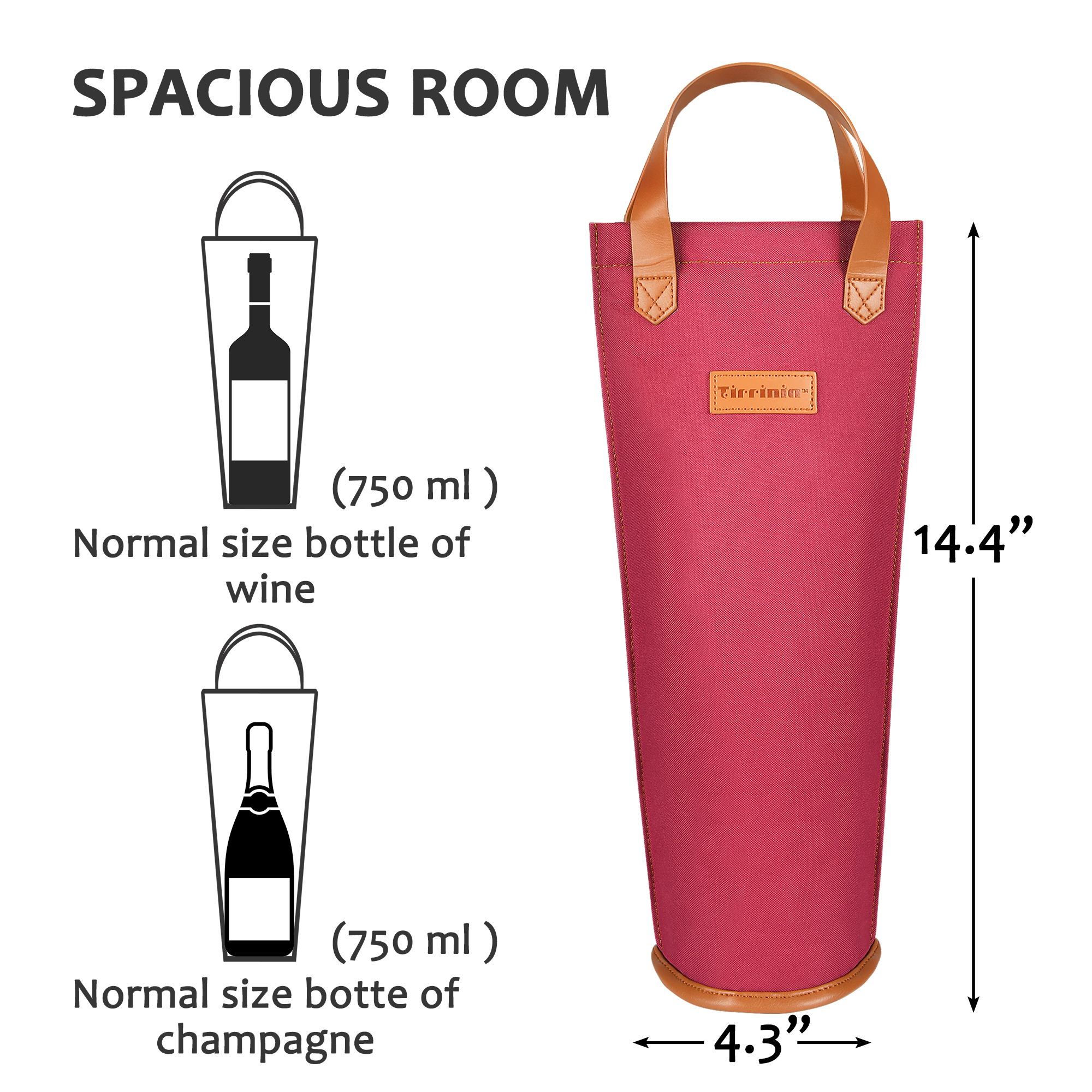OPUX Insulated Wine Carrier Tote Bag - Holds 6 Bottles With Adjustable Shoulder Strap