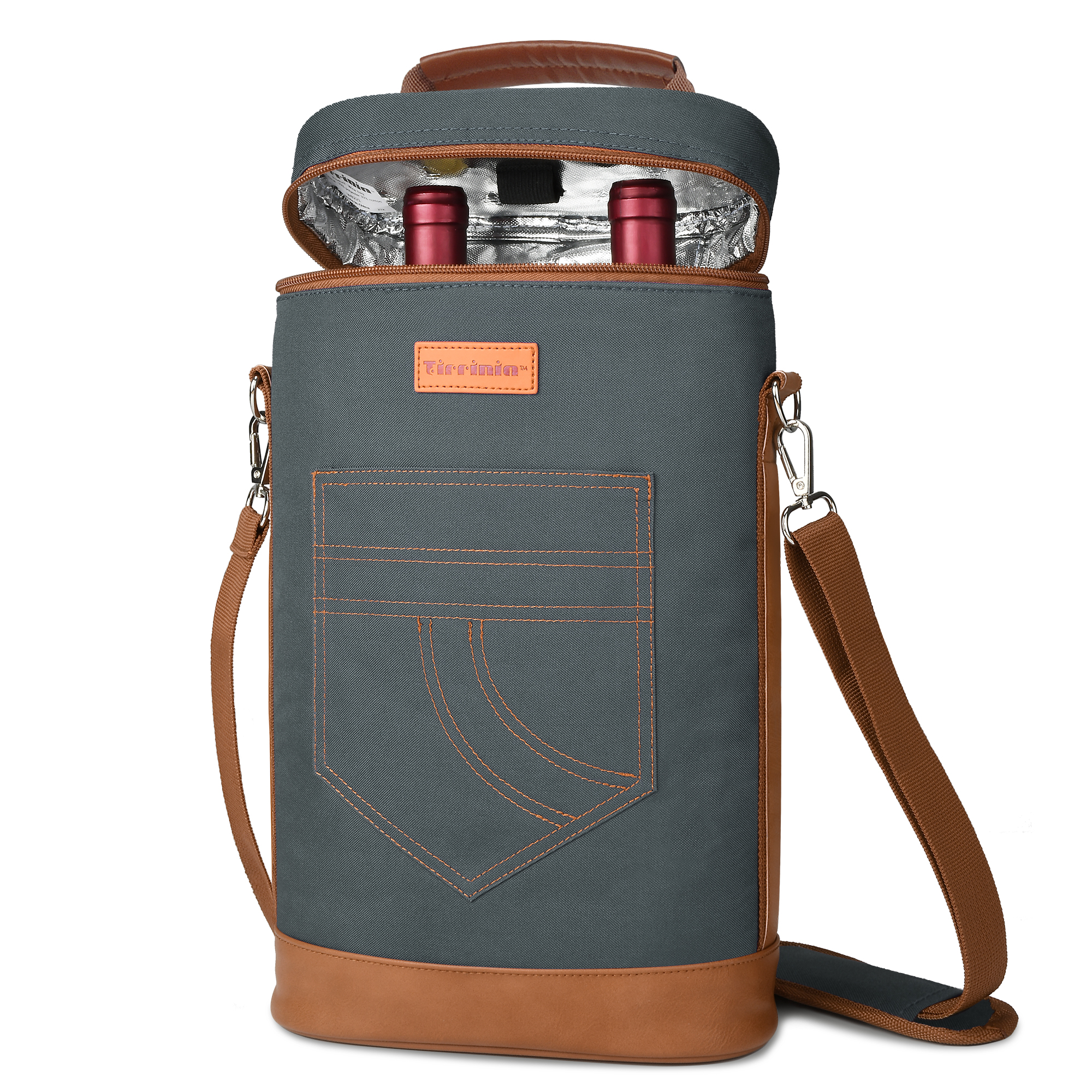 Wine Carrier Bag Insulated 2 Bottle Cooler Protection Carrying Tote Travel - Picture 44 of 79