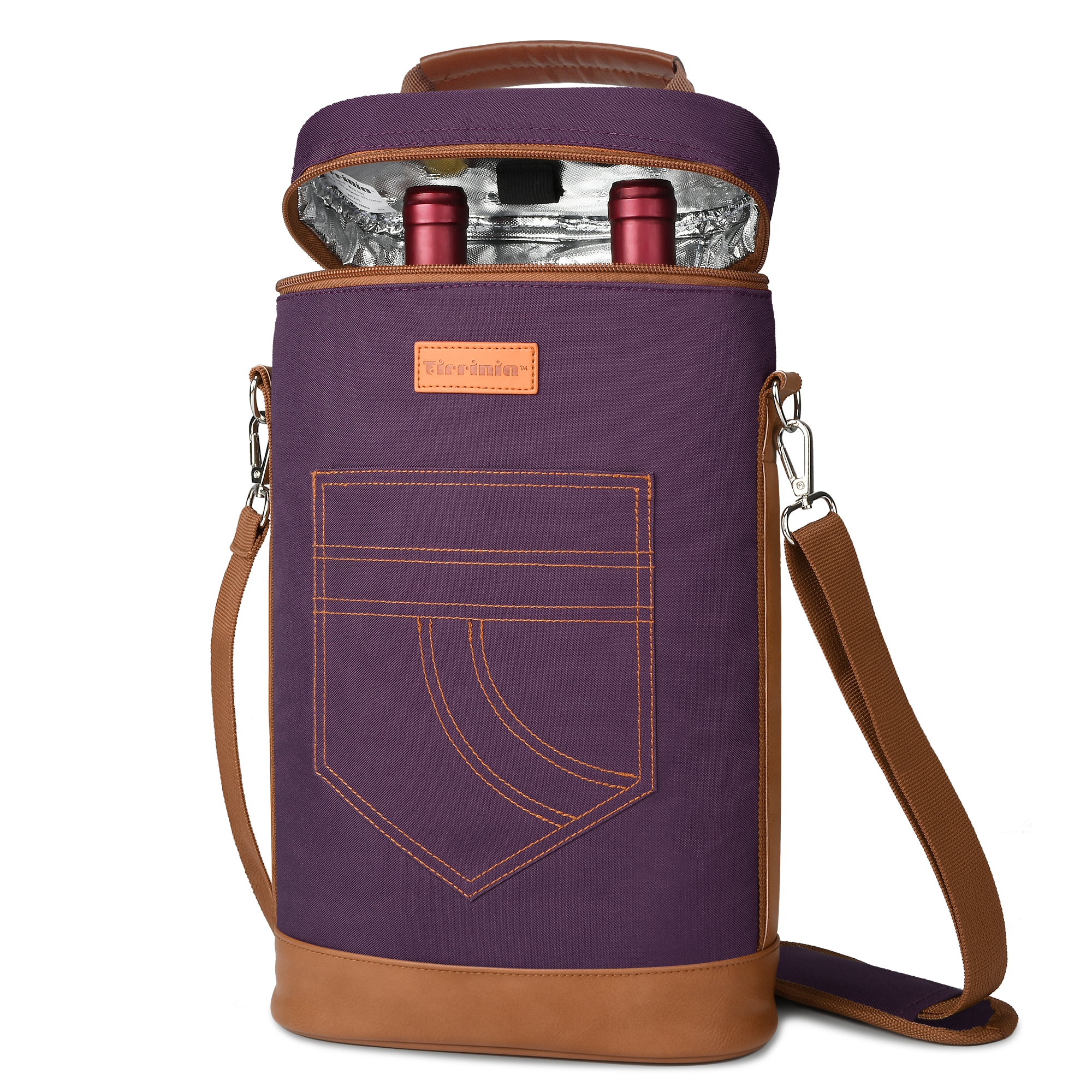 Wine Carrier Bag Insulated 2 Bottle Cooler Protection Carrying Tote Travel - Picture 59 of 79
