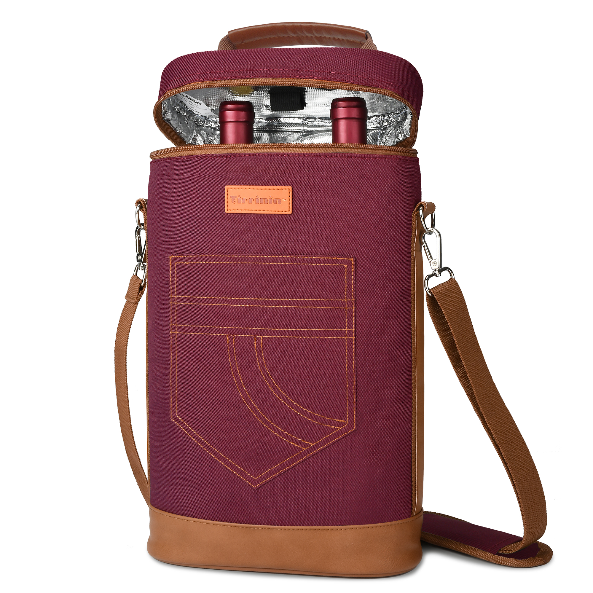 Wine Carrier Bag Insulated 2 Bottle Cooler Protection Carrying Tote Travel - Picture 66 of 79