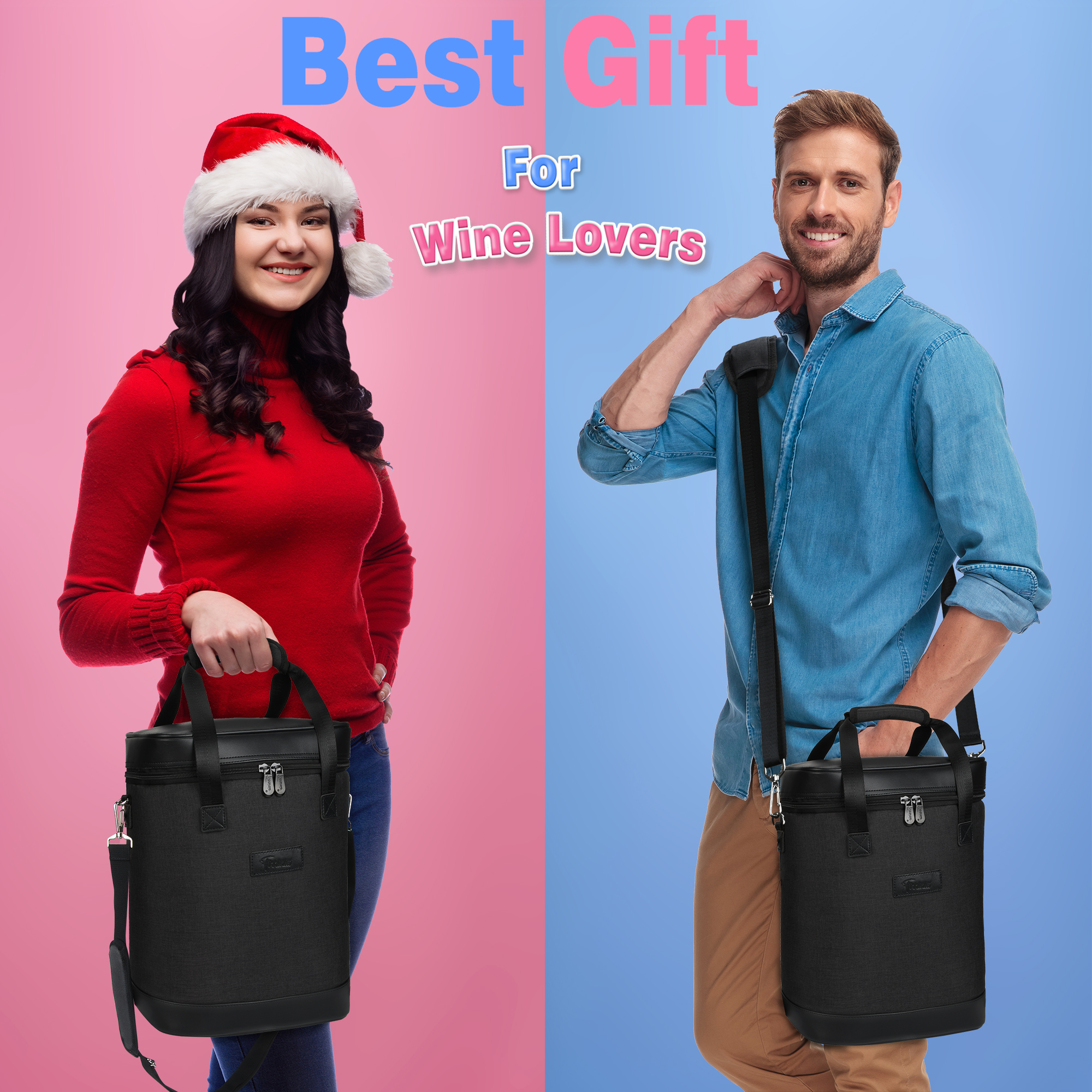 Wine Carrier Bag Insulated 6 Bottle Cooler Protection Carrying Tote Case Travel - Picture 11 of 35