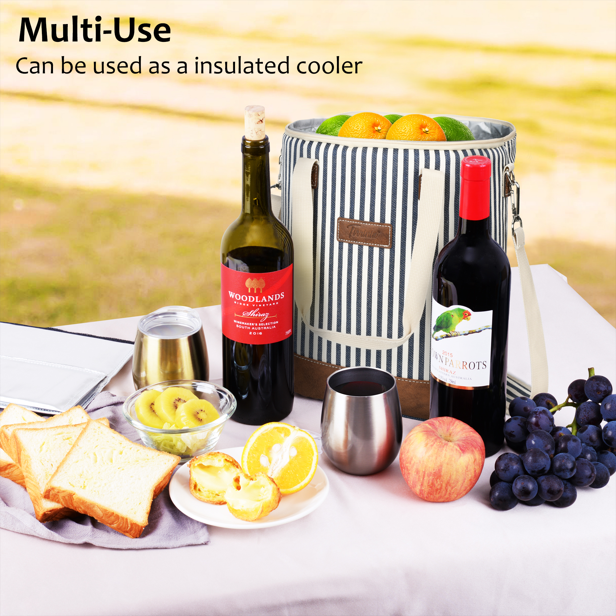 Wine Carrier Bag Insulated 6 Bottle Cooler Protection Carrying Tote Case Travel - Picture 21 of 35