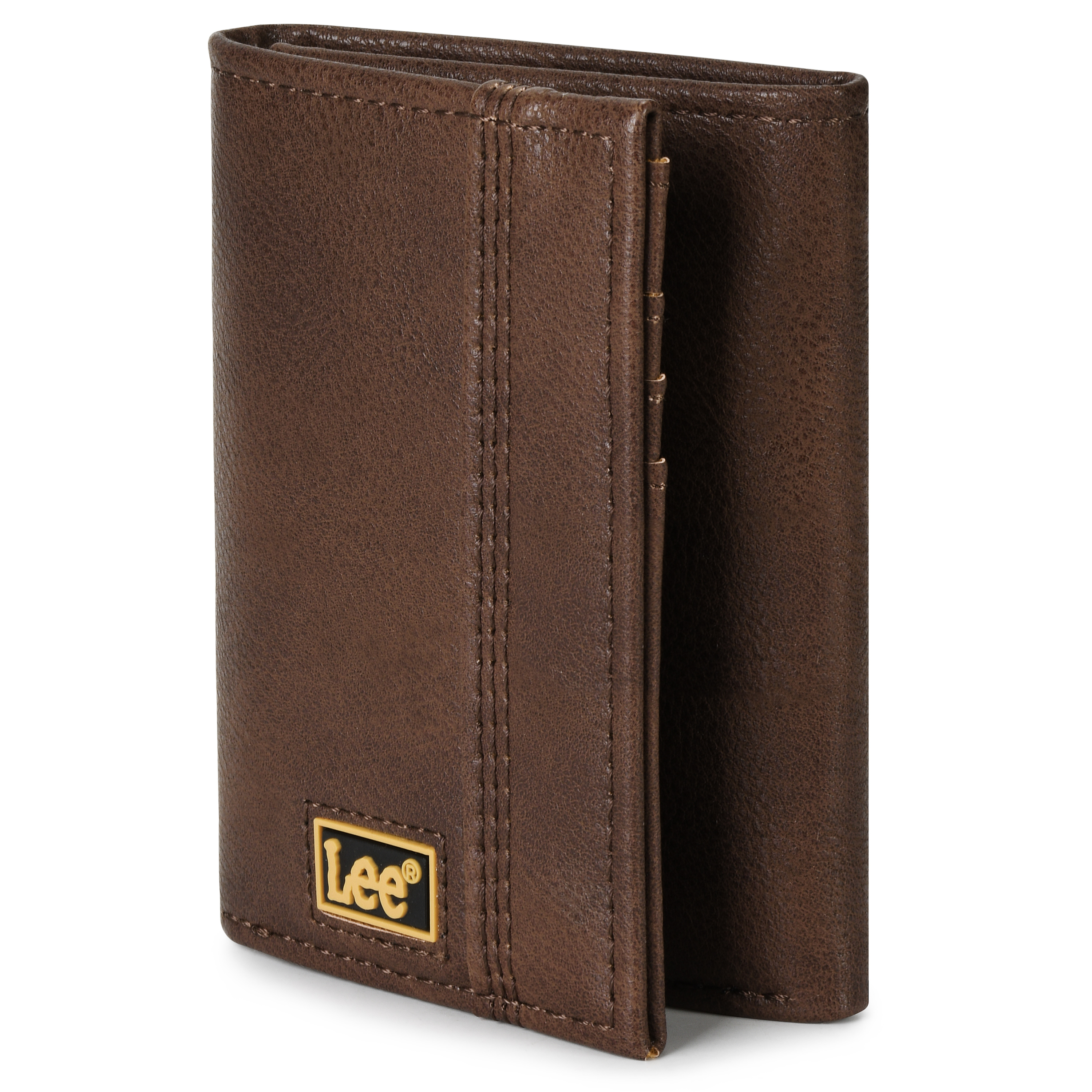 Lee Men’s Trifold Wallet, Pebble Grain Leather Wallet with Flip ID Window - Picture 5 of 8