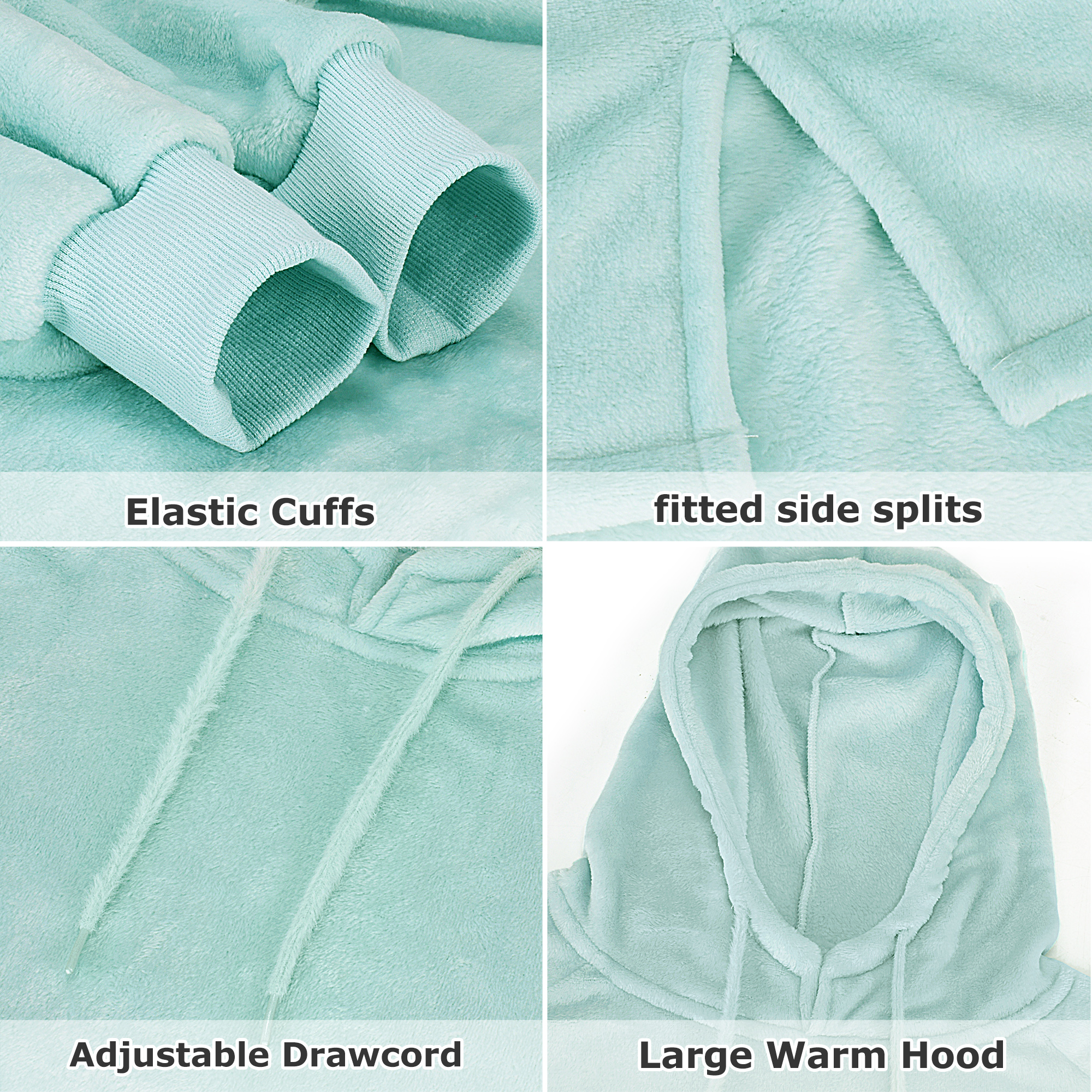 Womens Long Sleeve Hooded Hoodie Sweatshirt Winter Warm Pullover Tops Mini Dress - Picture 18 of 77