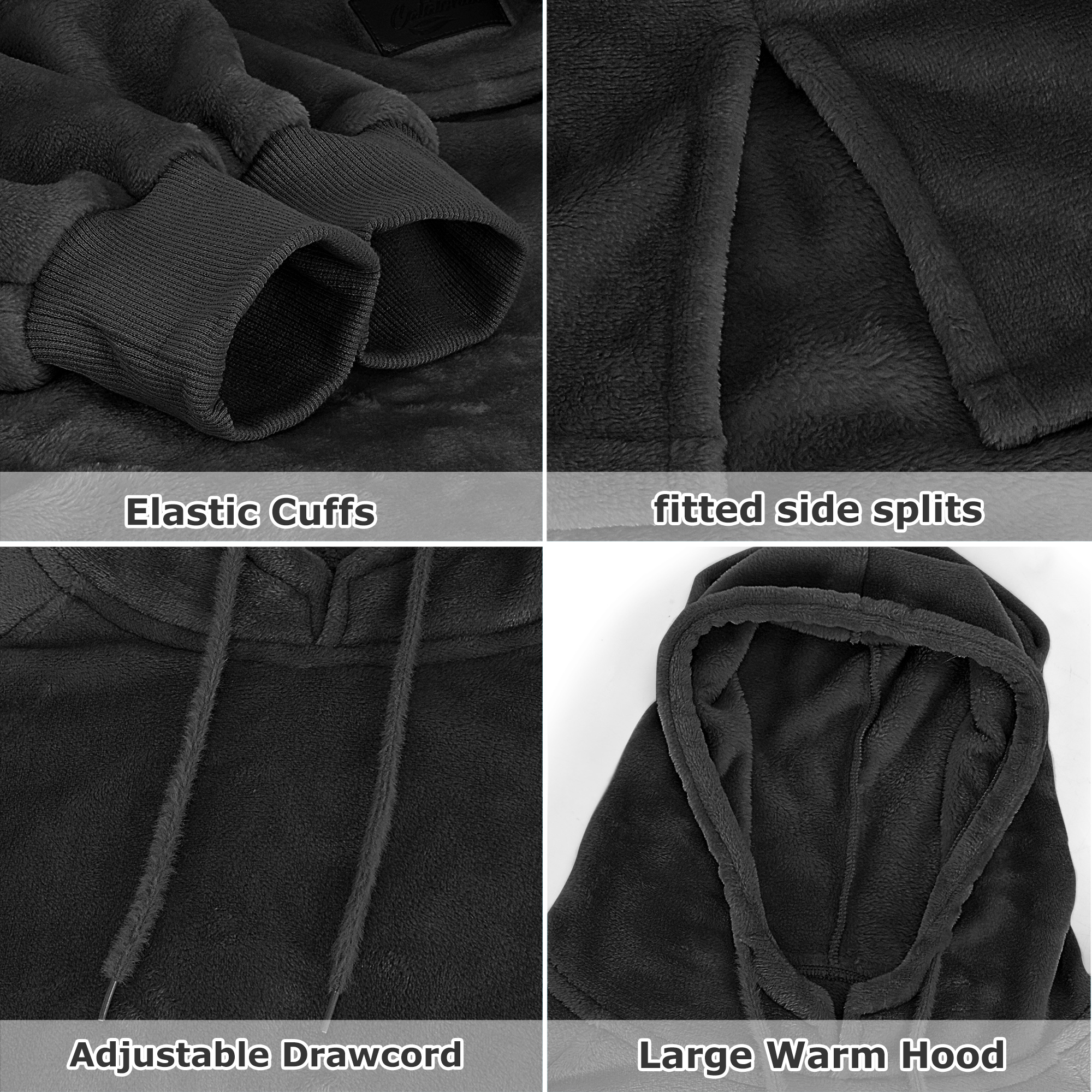 Womens Long Sleeve Hooded Hoodie Sweatshirt Winter Warm Pullover Tops Mini Dress - Picture 28 of 77