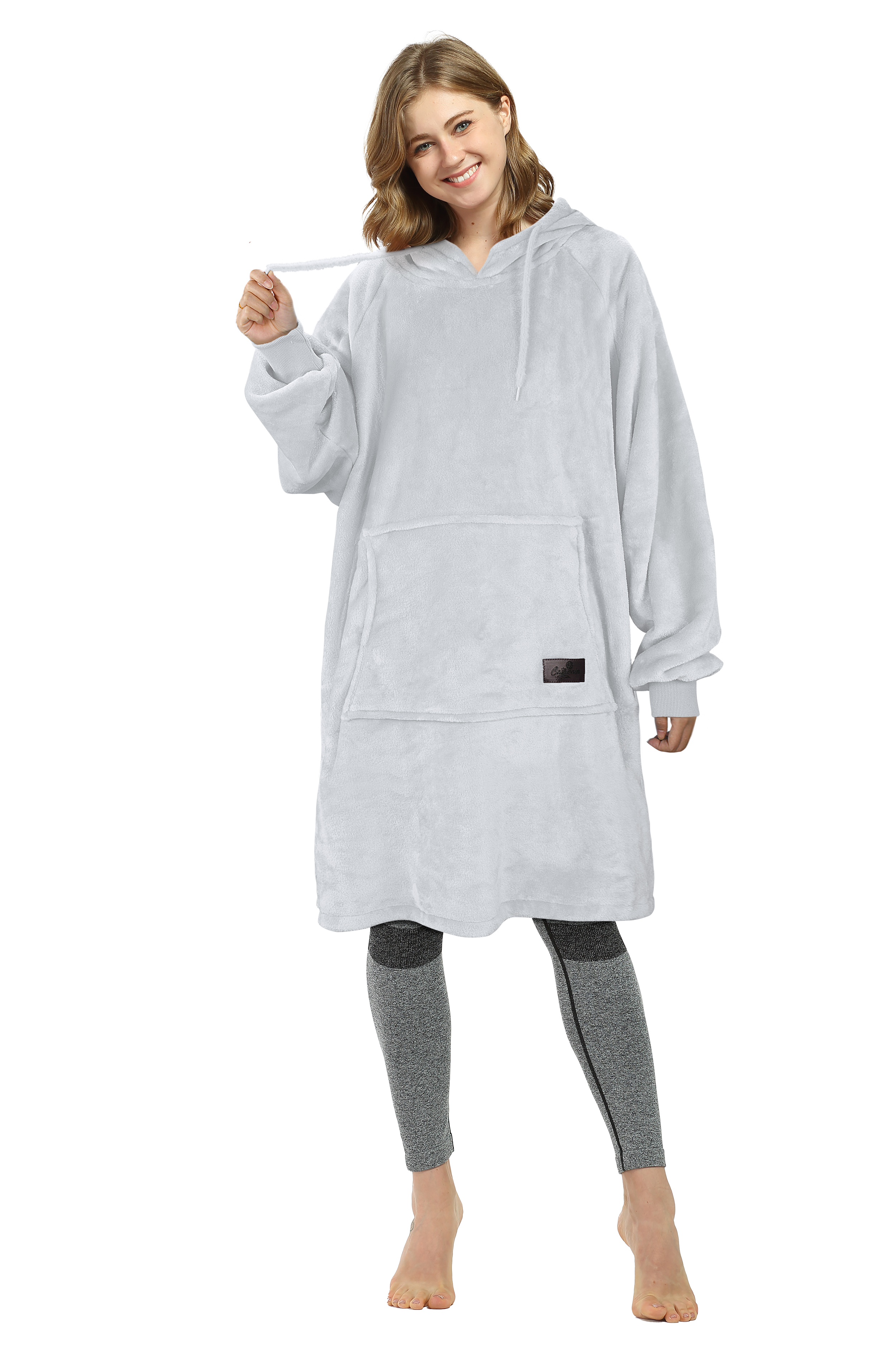 Womens Long Sleeve Hooded Hoodie Sweatshirt Winter Warm Pullover Tops Mini Dress - Picture 51 of 77