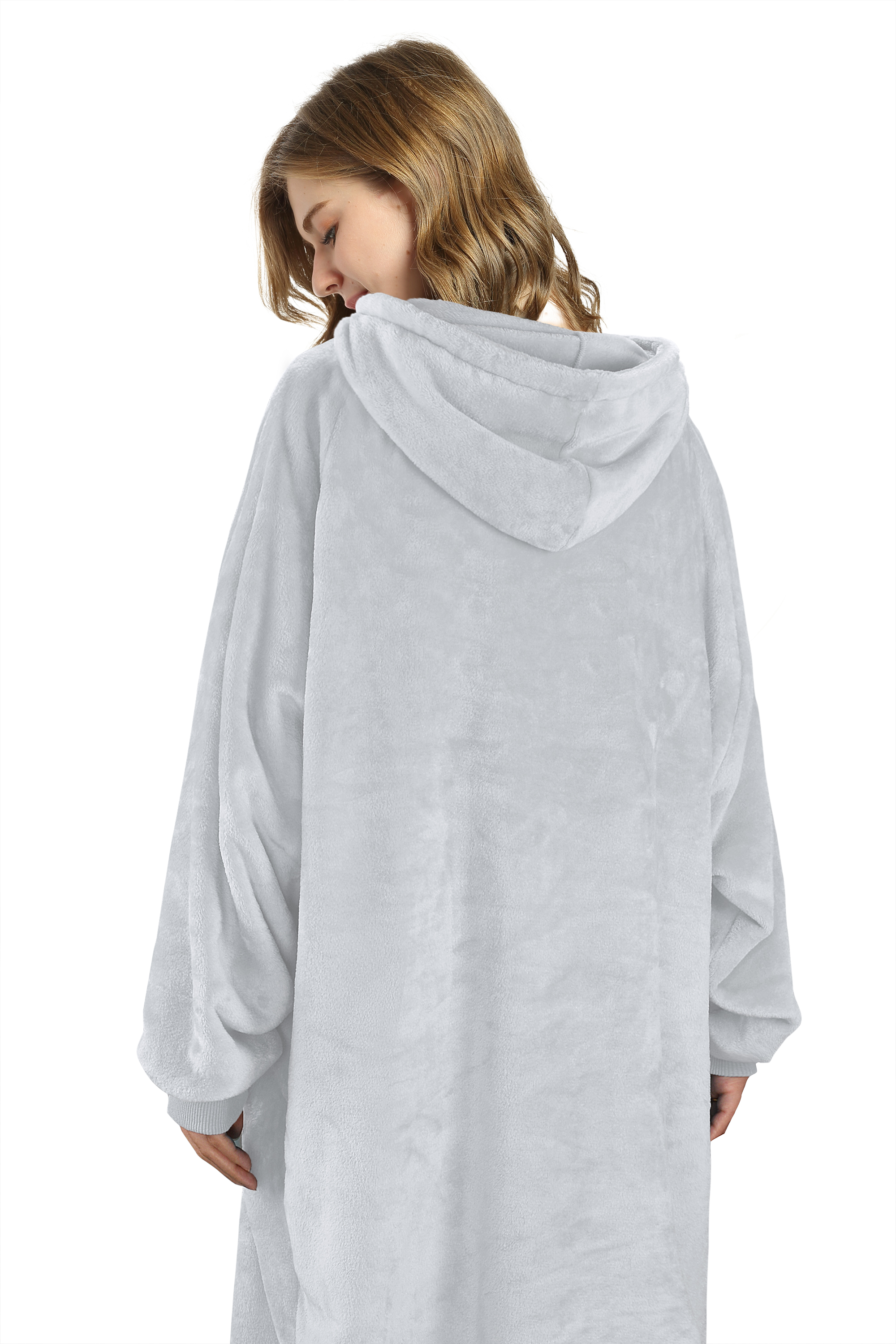 Womens Long Sleeve Hooded Hoodie Sweatshirt Winter Warm Pullover Tops Mini Dress - Picture 52 of 77