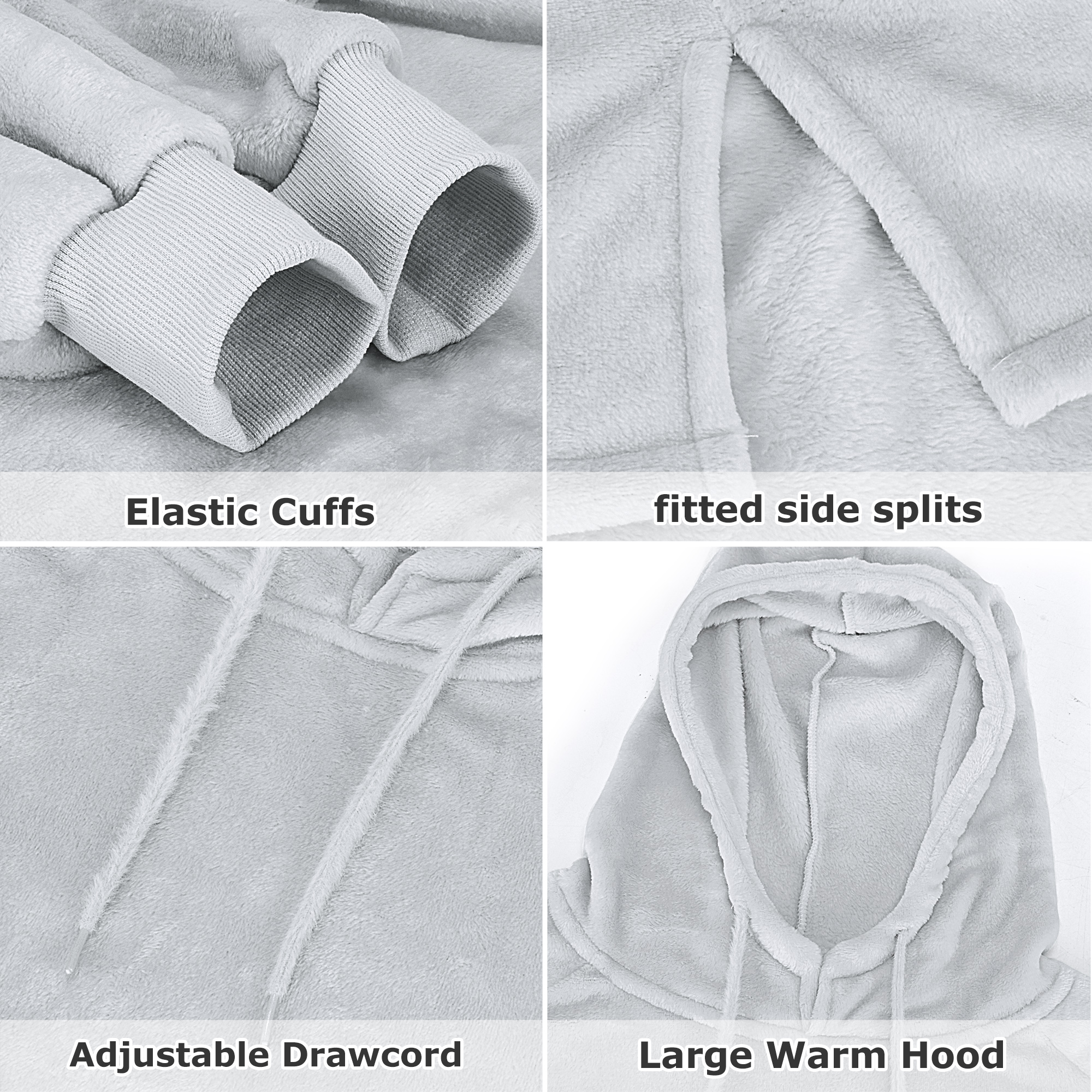 Womens Long Sleeve Hooded Hoodie Sweatshirt Winter Warm Pullover Tops Mini Dress - Picture 55 of 77