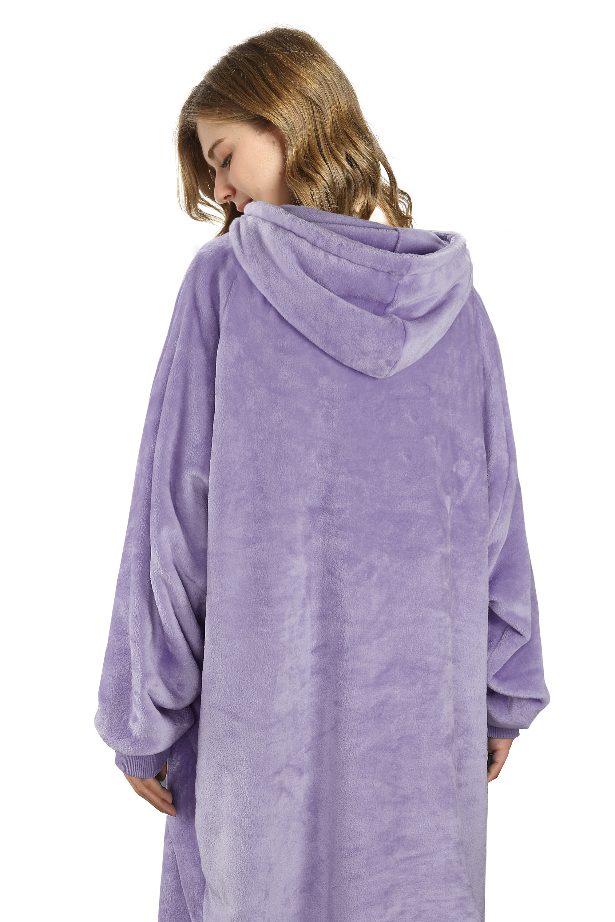Womens Long Sleeve Hooded Hoodie Sweatshirt Winter Warm Pullover Tops Mini Dress - Picture 71 of 77