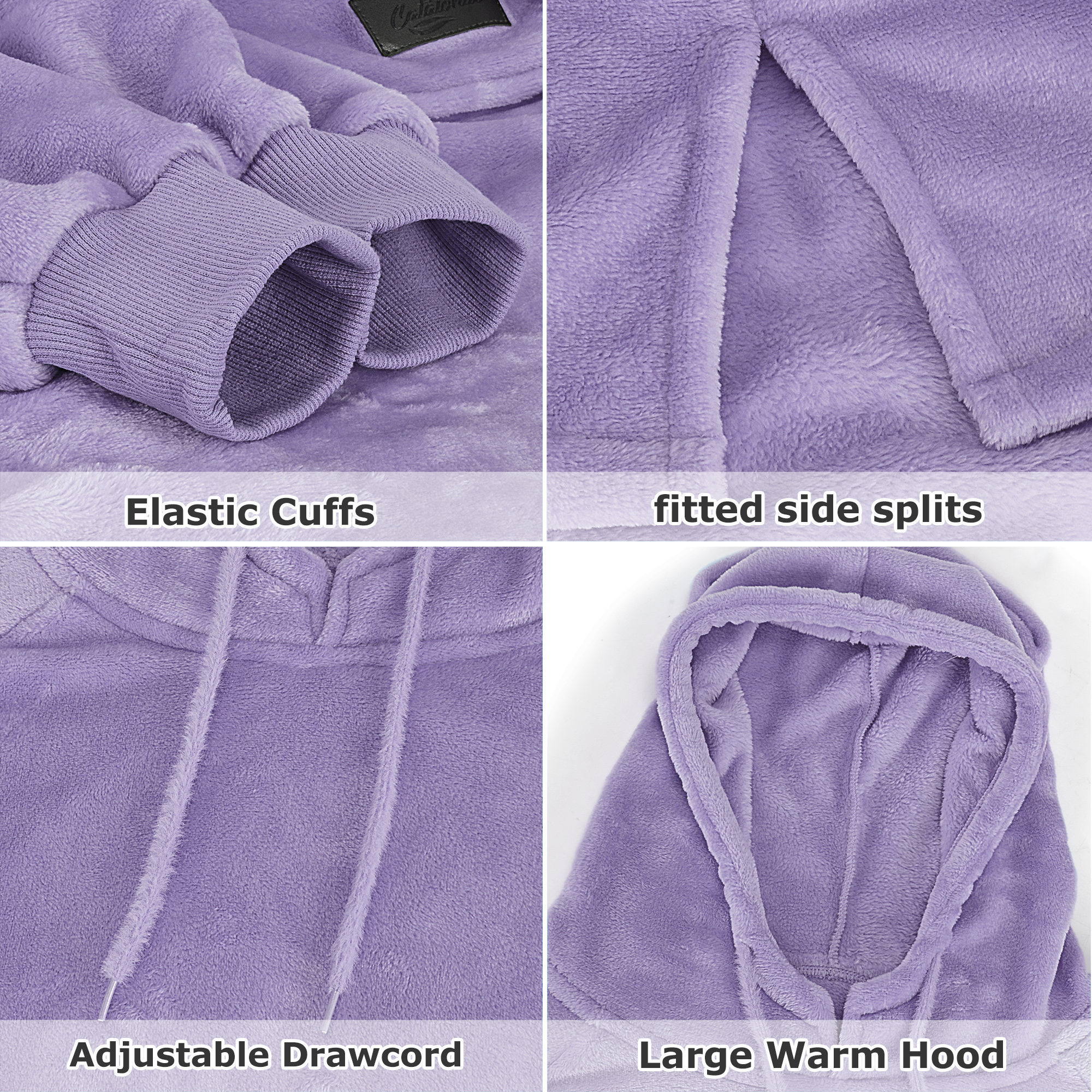 Womens Long Sleeve Hooded Hoodie Sweatshirt Winter Warm Pullover Tops Mini Dress - Picture 74 of 77