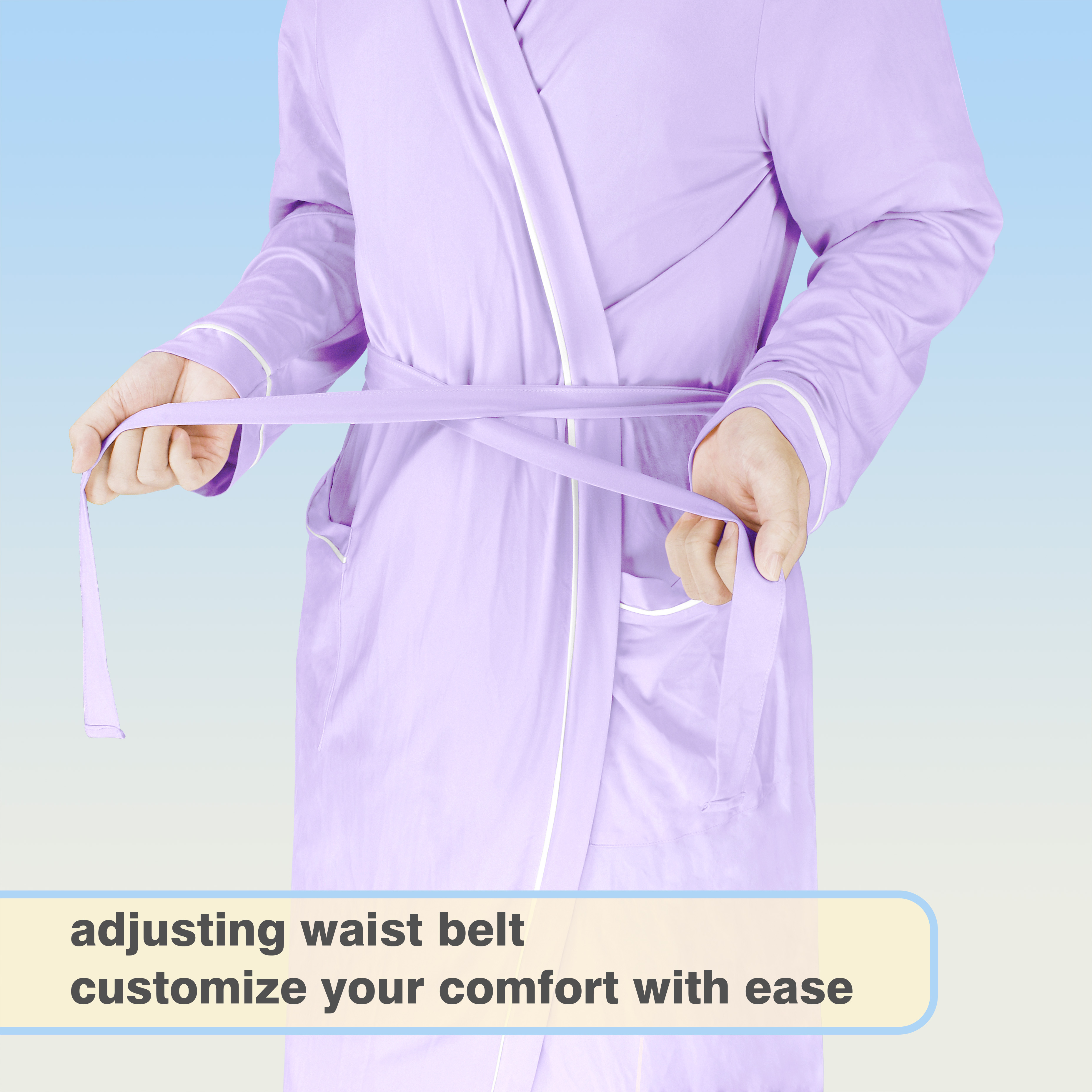 Catalonia Lightweight Ladies Bathrobe Long Summer Robe w/ Pockets for Women S-XL - Picture 33 of 50