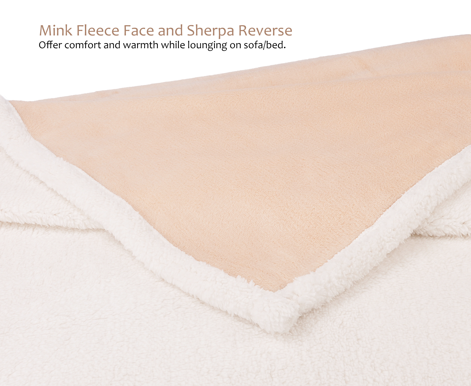 Soft Fuzzy Warm Cozy Throw Blanket - Fluffy Sherpa Fleece For Sofa Couch Bed
