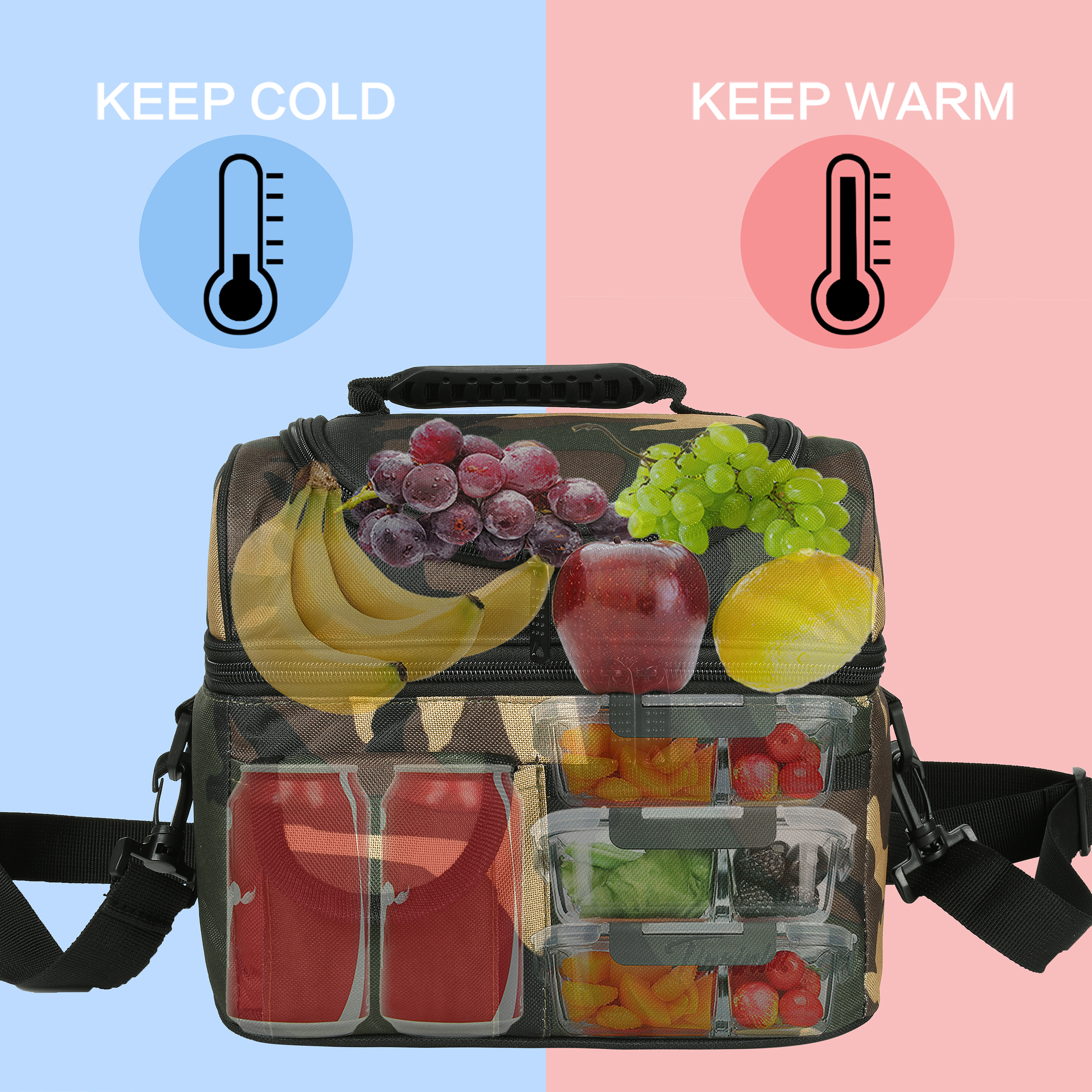 Insulated Lunch Bag Adult Lunch Box for Work School Men Women Kids Leakproof - Picture 7 of 61