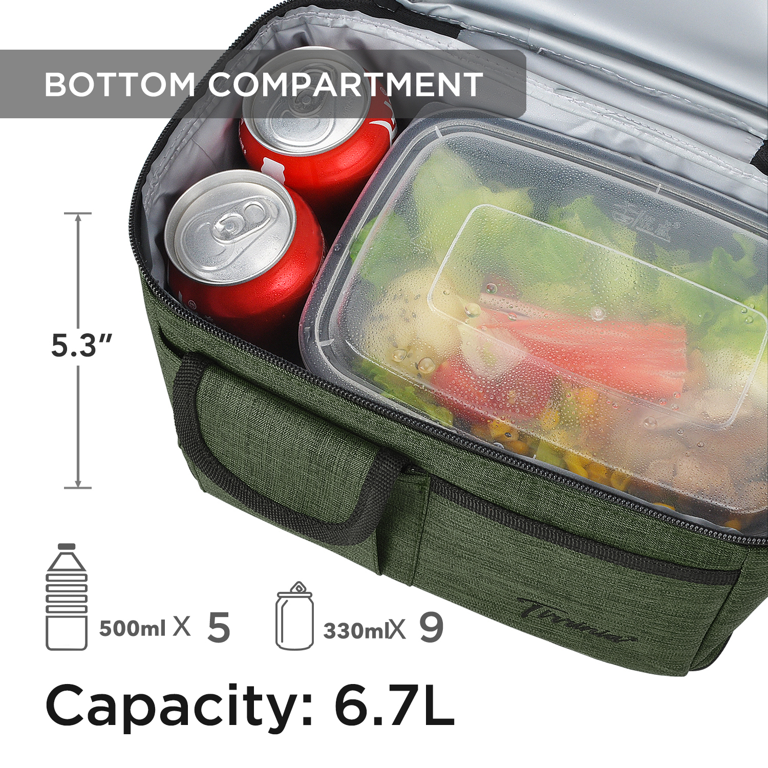 Bolsos aislados bolsa de almuerzo refrigerador grande bento bolsa caja de almuerzo para hombres mujeres adultos - Imagen 94 de 132