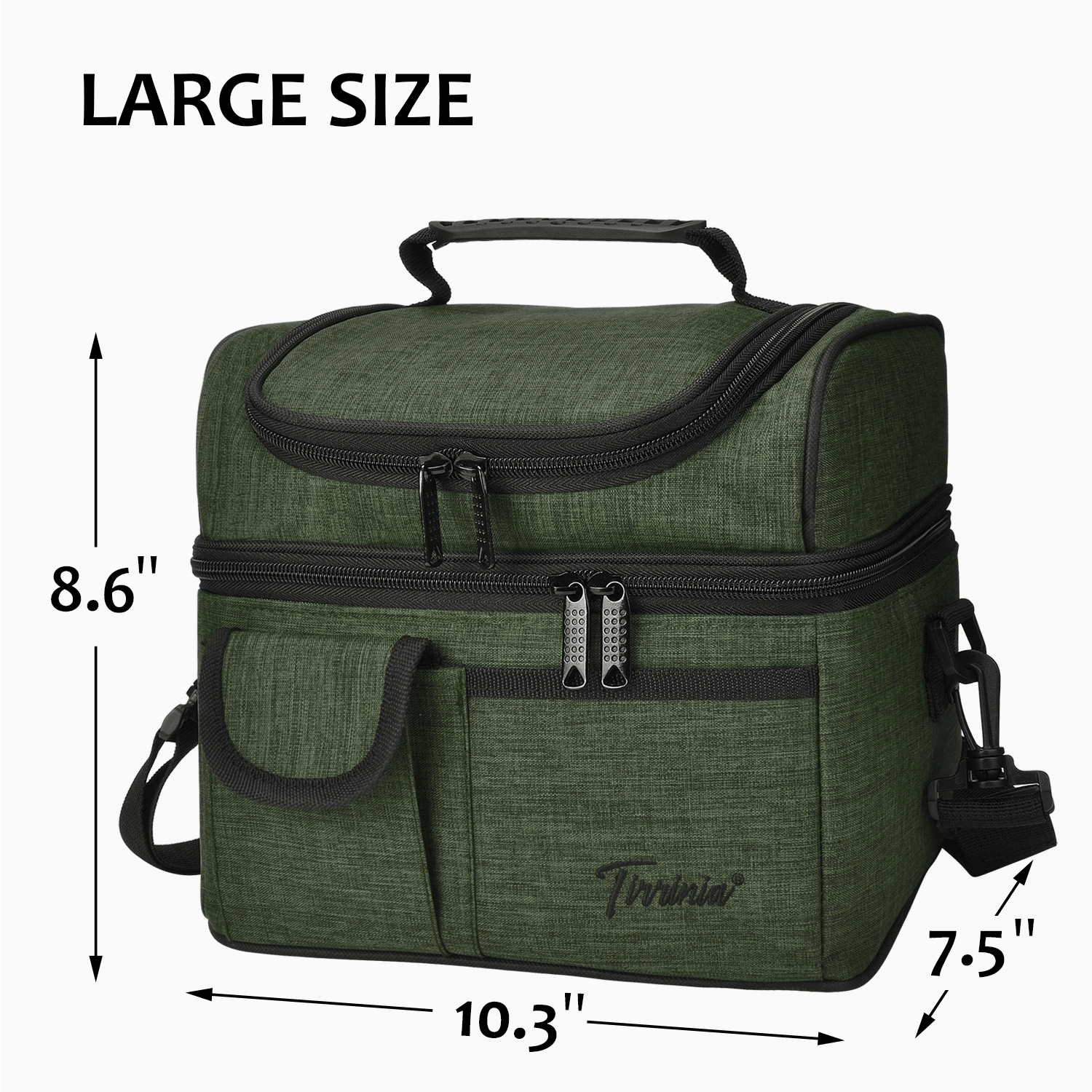 Bolsos aislados bolsa de almuerzo refrigerador grande bento bolsa caja de almuerzo para hombres mujeres adultos - Imagen 96 de 132