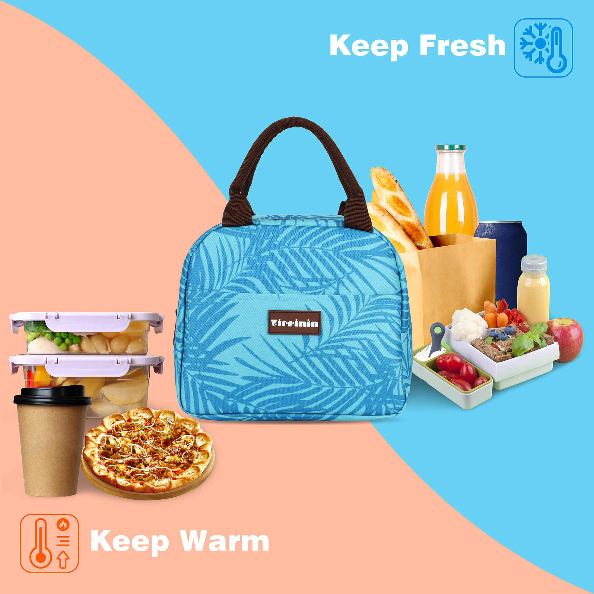 Insulated Lunch Bag Totes Cooler Purse Bento Lunch Box Bag for Women Girl Office - Picture 6 of 43