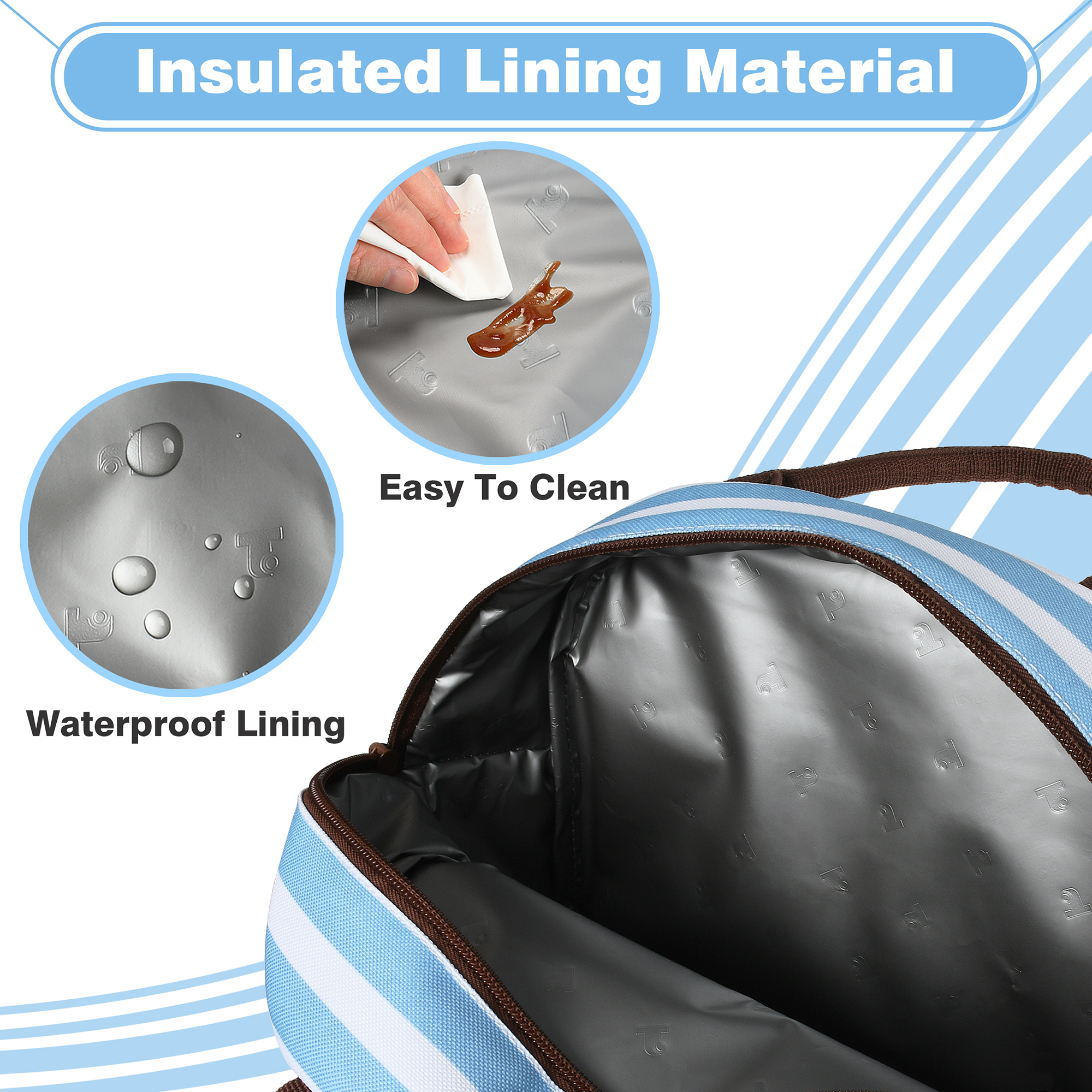 Insulated Lunch Bag Totes Cooler Purse Bento Lunch Box Bag for Women Girl Office - Picture 12 of 43