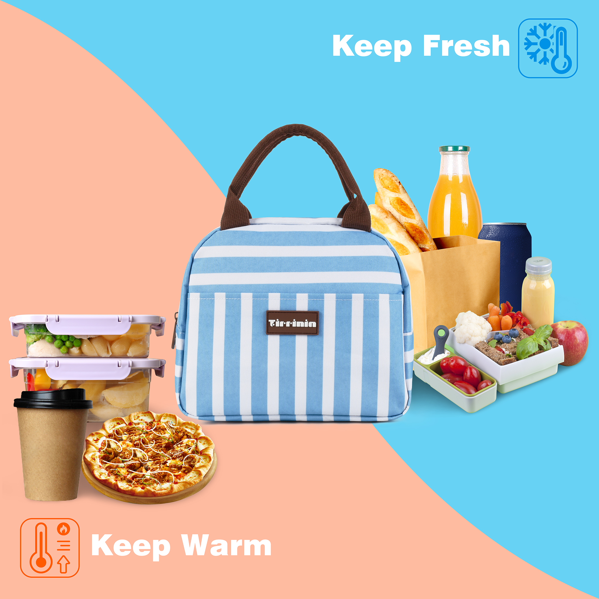 Insulated Lunch Bag Totes Cooler Purse Bento Lunch Box Bag for Women Girl Office - Picture 13 of 43