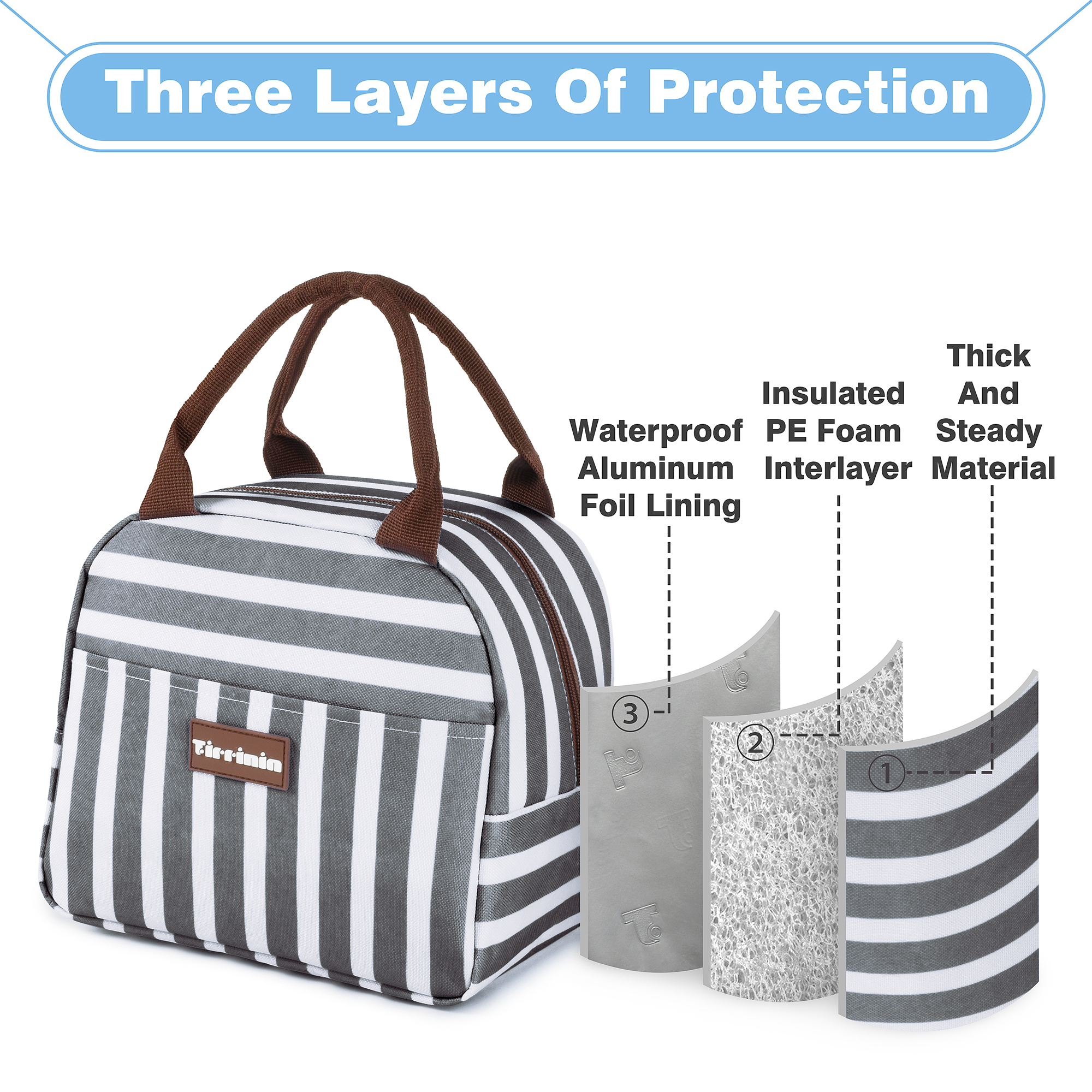 Insulated Lunch Bag Totes Cooler Purse Bento Lunch Box Bag for Women Girl Office - Picture 18 of 43