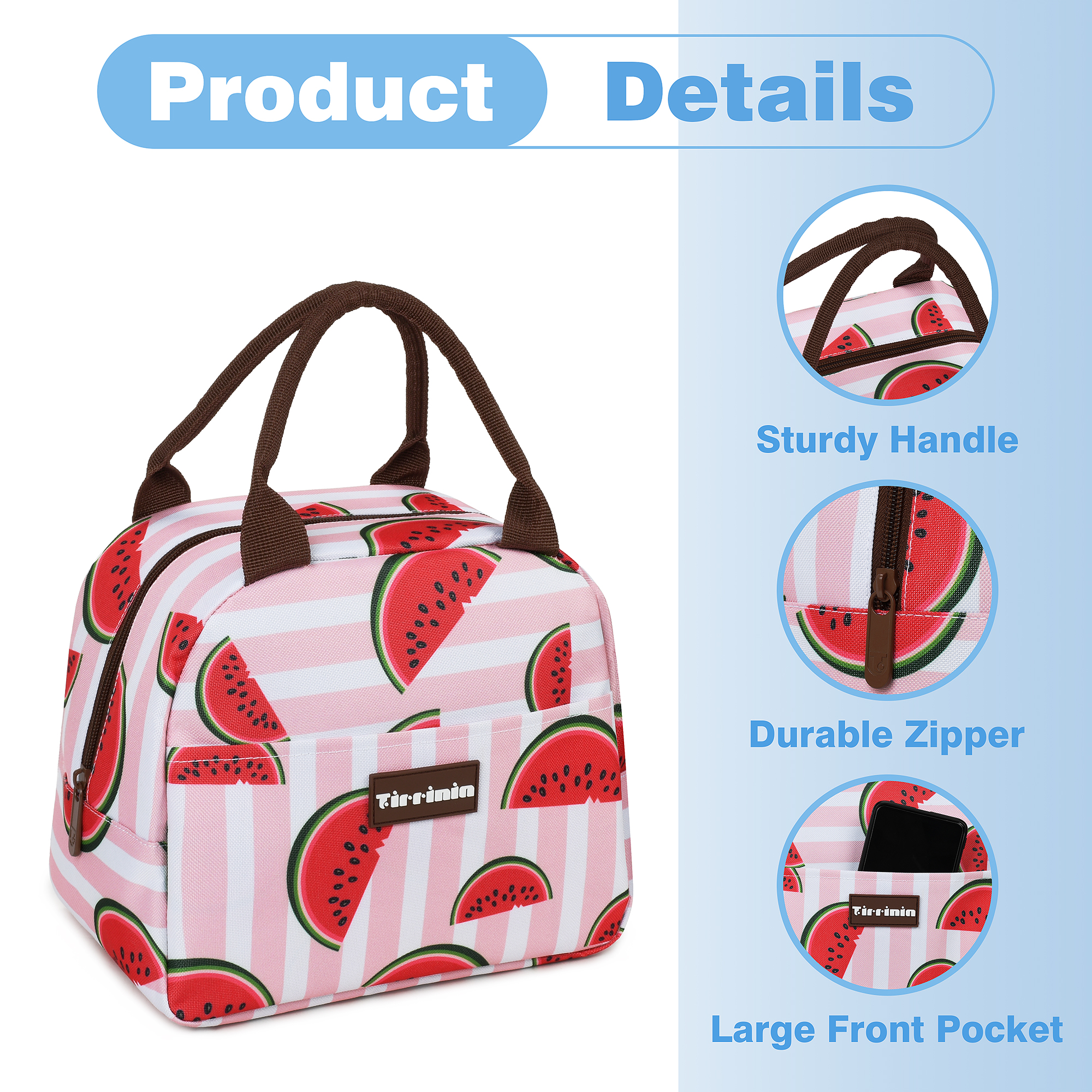 Insulated Lunch Bag Totes Cooler Purse Bento Lunch Box Bag for Women Girl Office - Picture 34 of 43