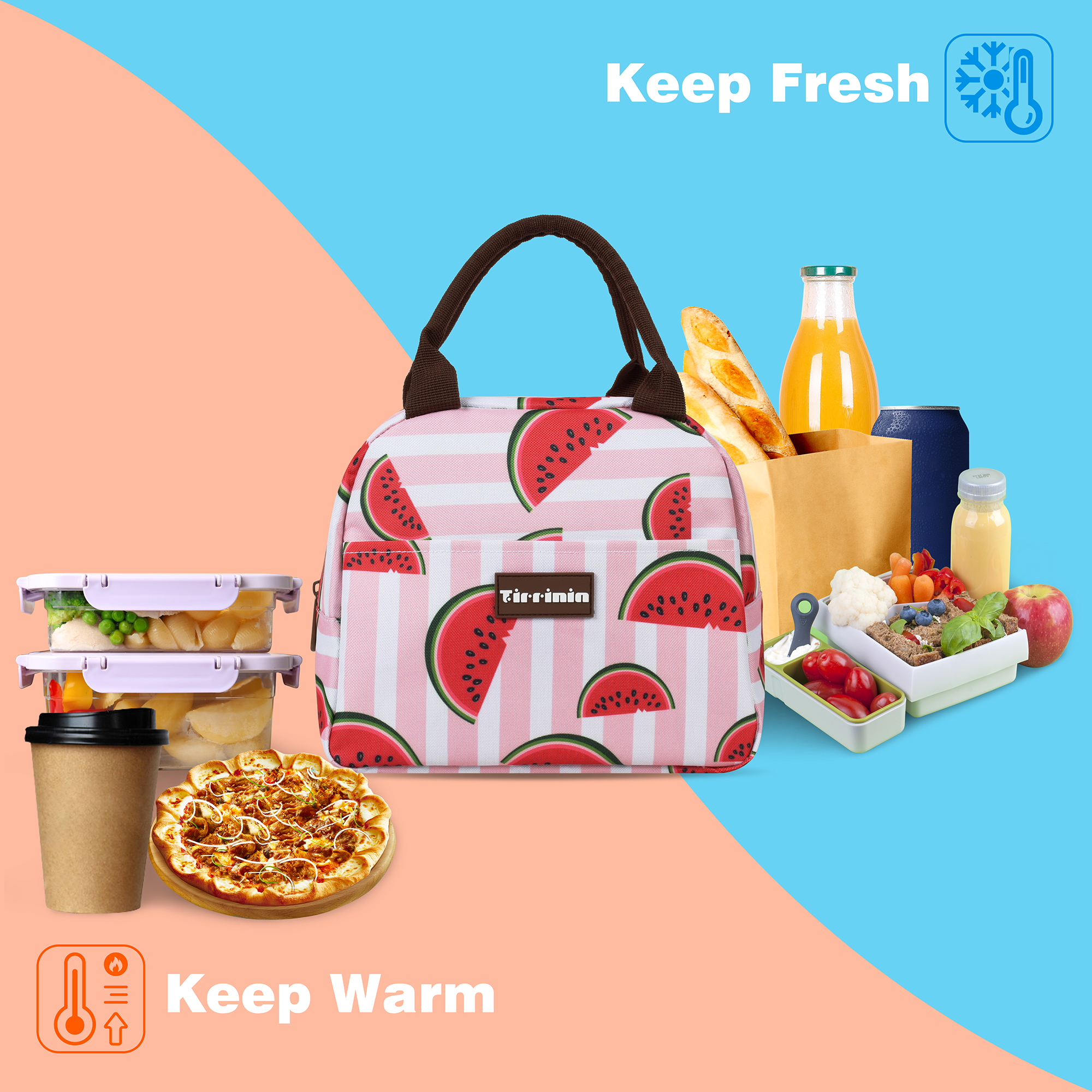 Insulated Lunch Bag Totes Cooler Purse Bento Lunch Box Bag for Women Girl Office - Picture 32 of 43