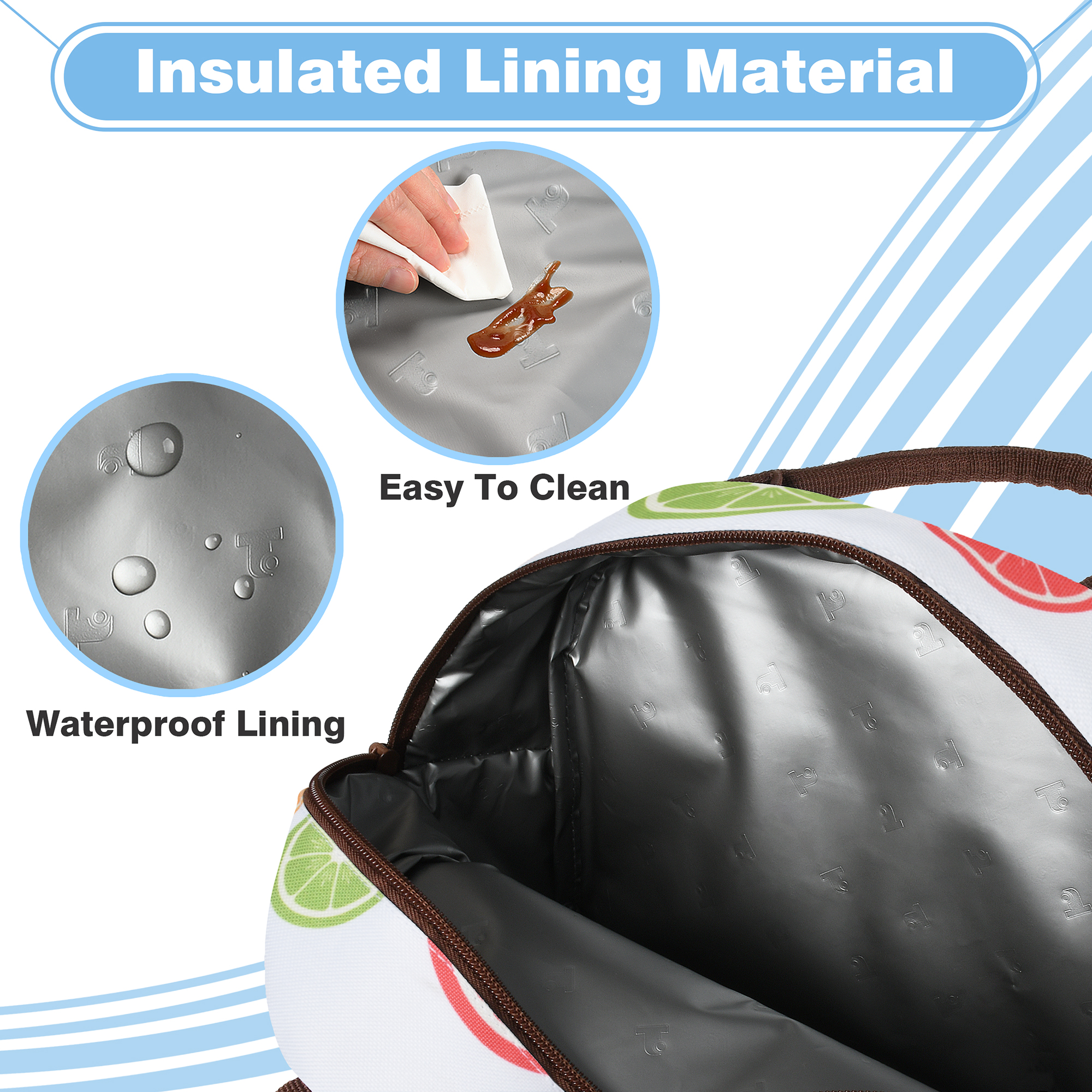 Insulated Lunch Bag Totes Cooler Purse Bento Lunch Box Bag for Women Girl Office - Picture 39 of 43