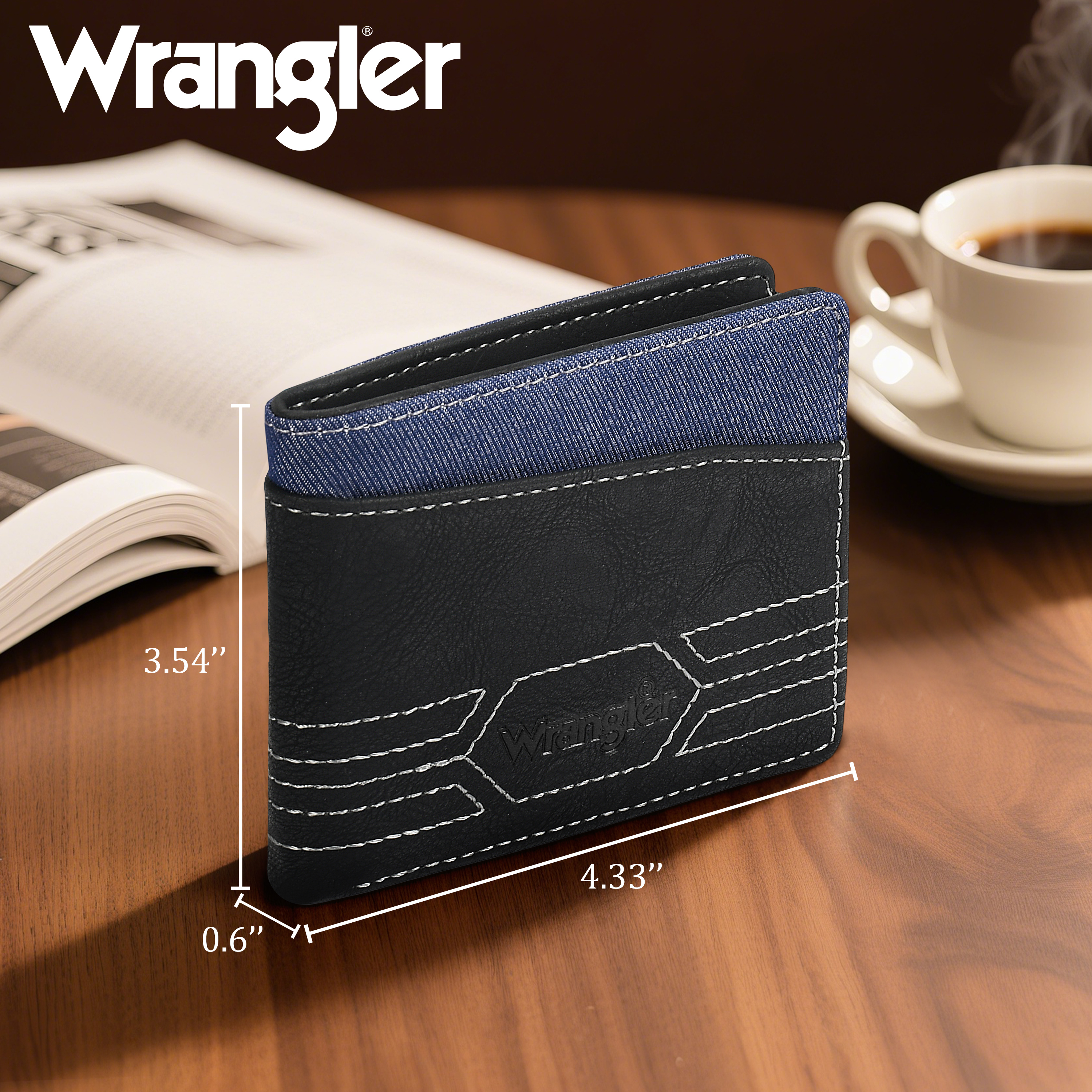 Cartera Wrangler delgada delgada minimalista plegable para hombre - bolsillo frontal para hombre occidental - Imagen 7 de 11
