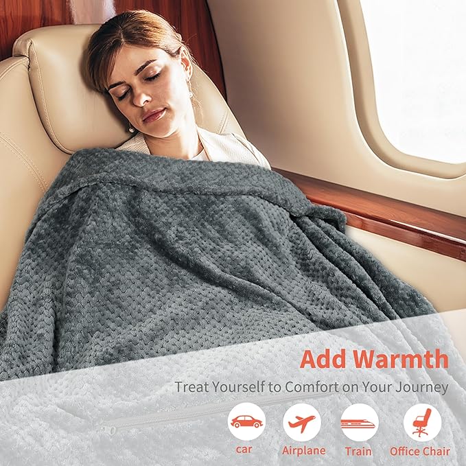 Tirrinia Wearable Blanket for Women and Men,Travel Blanket with Front Pocket - Bild 9 von 28