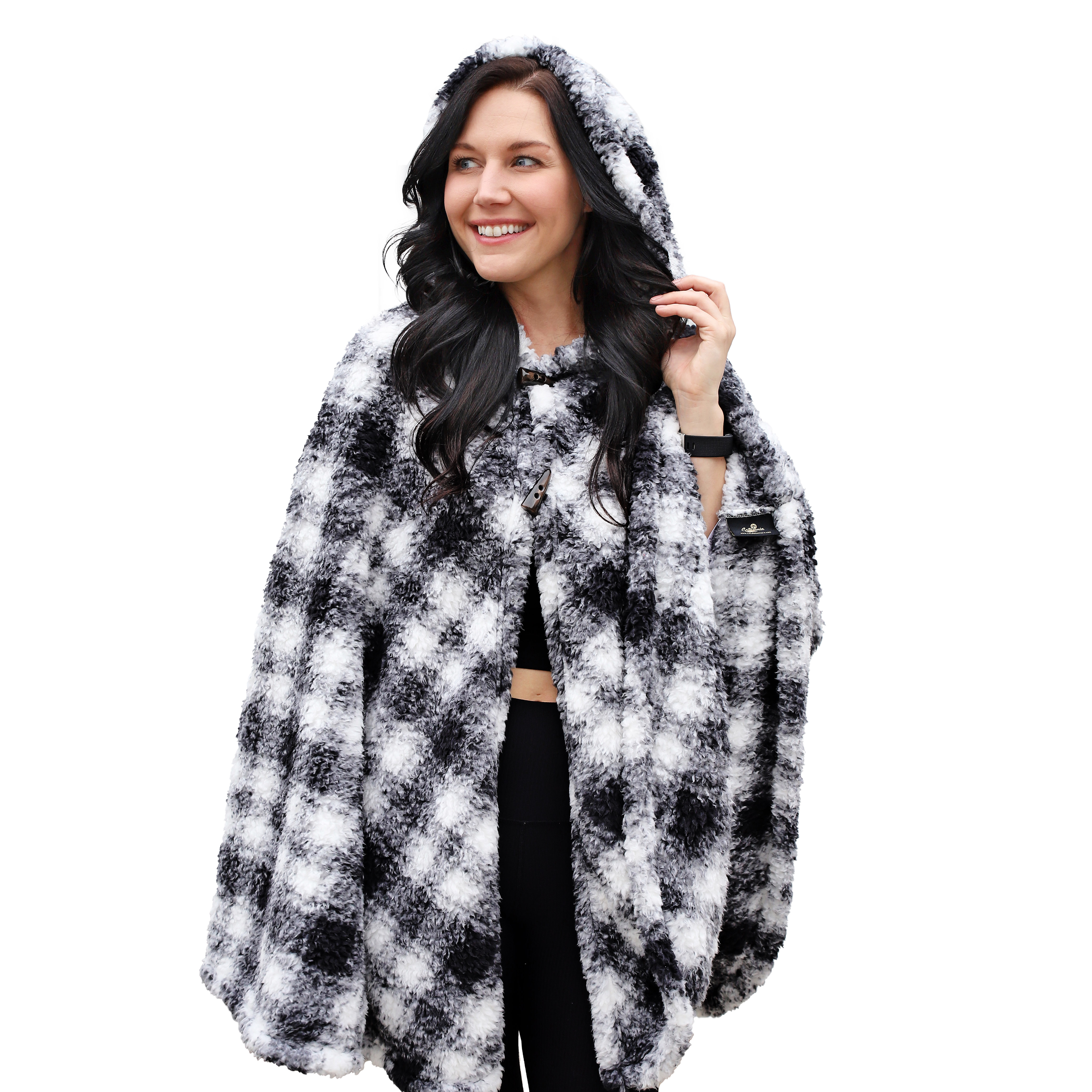 Oversized Hoodie Sweatshirt Poncho Cape Batwing Coat Pullover Blanket Sherpa - Picture 58 of 83
