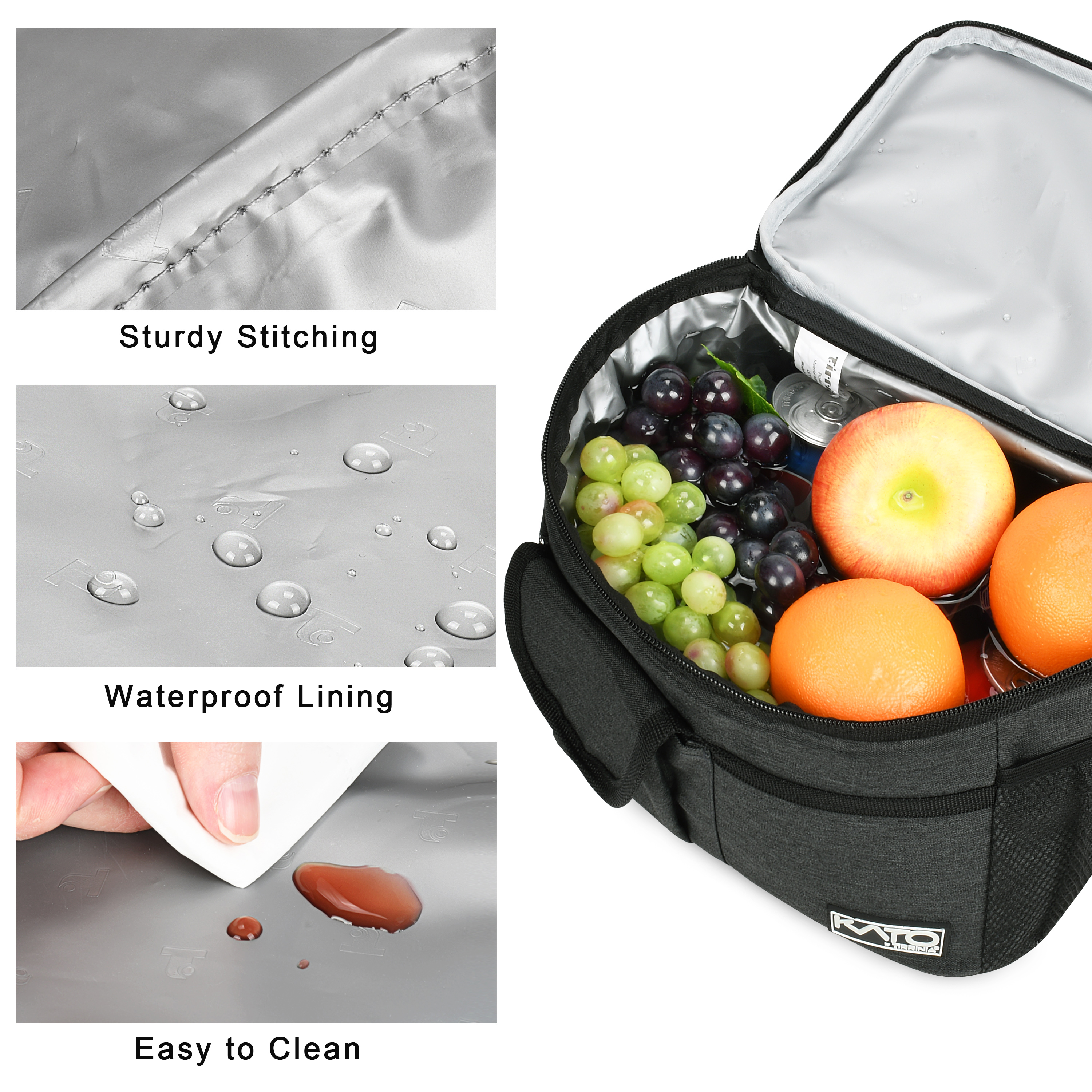 USA Hot Insulated Lunch Bag Lunch Box School Work Lunch Box for Men Women Kids