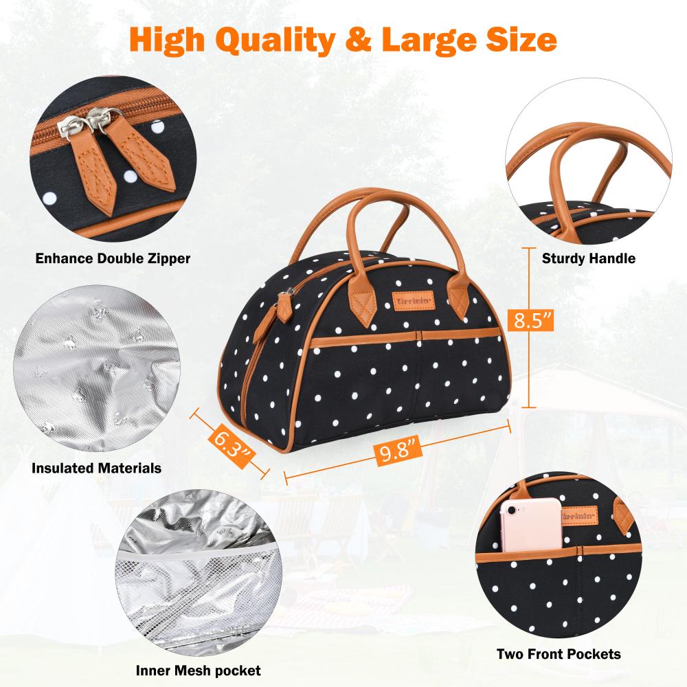 Insulated Lunch Bag Cooler Bag Lunch Tote Lunch Box Work Picnic for Women Men - Picture 10 of 96