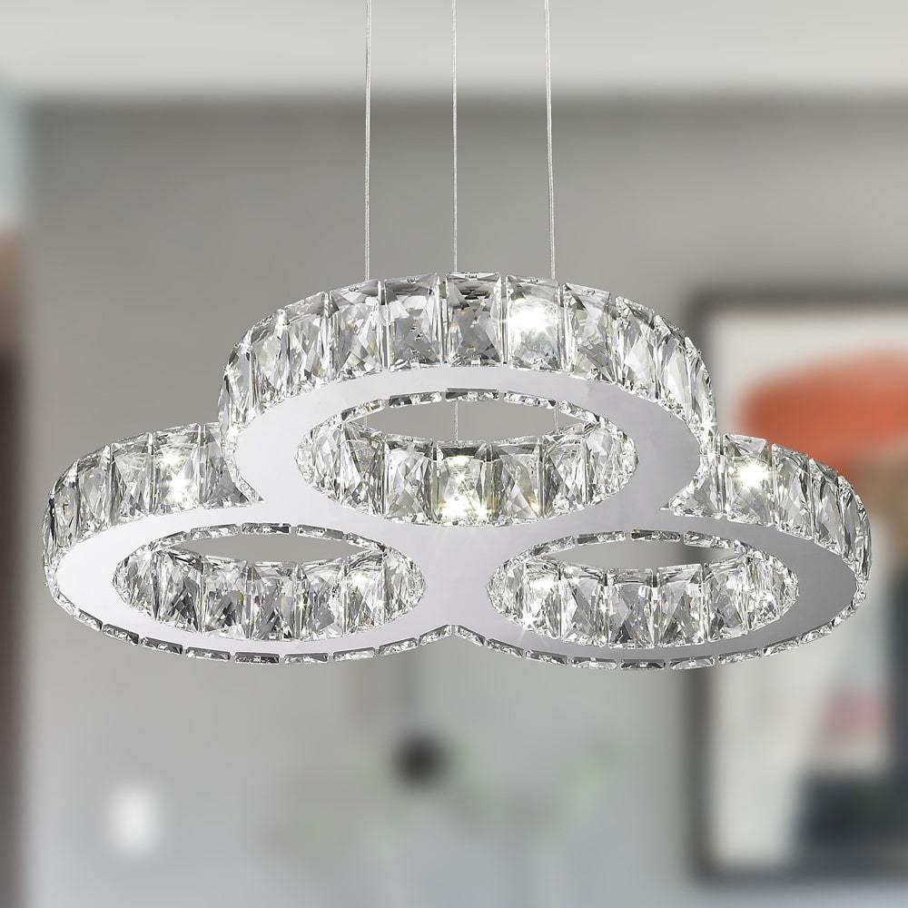 Galaxy-27-LED-Light-Chrome-Finish-Triple-Ring-Chandelier