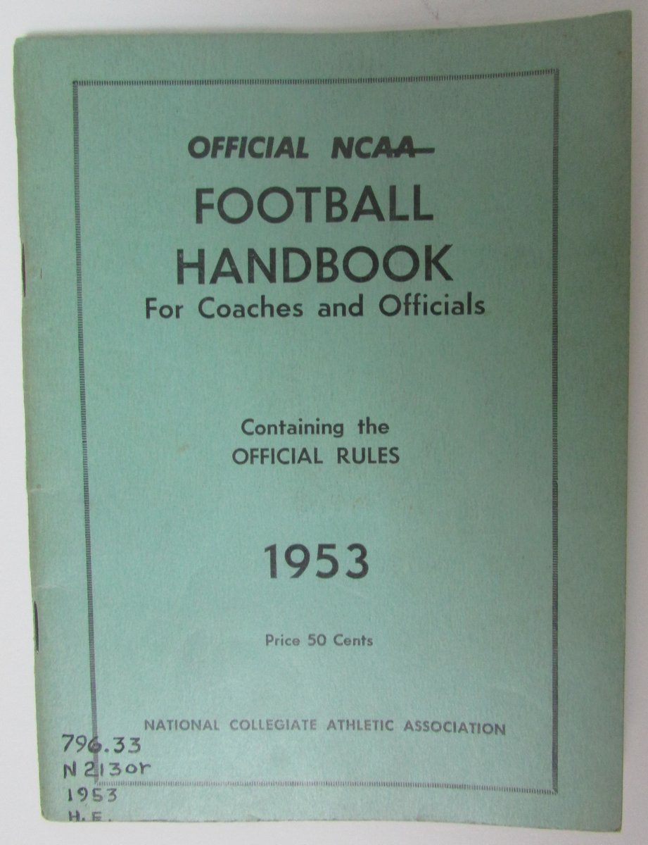 1953 Official NCAA Handbook For Coaches and Officials (with rules) 149692 eBay