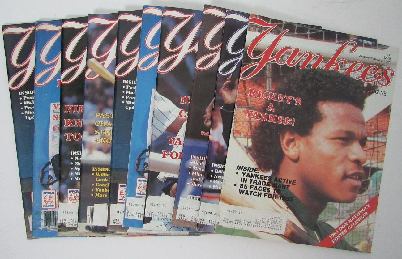 Lot of 10 1985 New York Yankees Magazines R. Henderson/Martin 153173 eBay