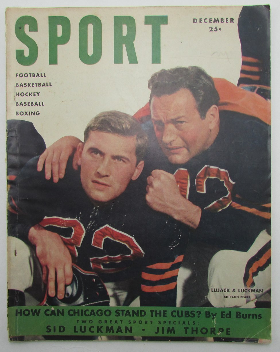 December 1949 Vintage SPORT Magazine Lujack/Luckman Bears on