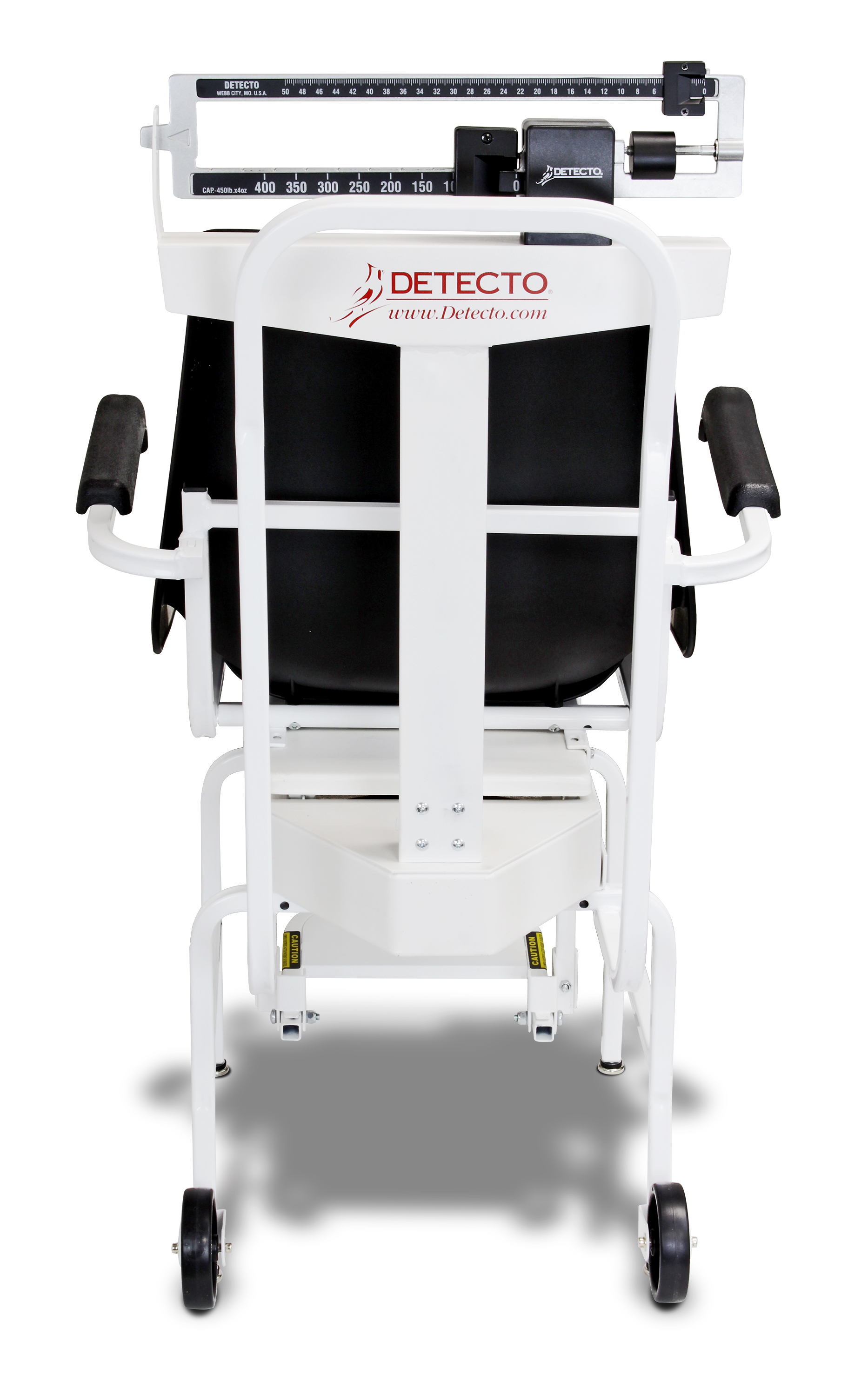 Detecto 475 Mobile Mechanical Chair Scale, 400 lb x 4 oz, Mechanical