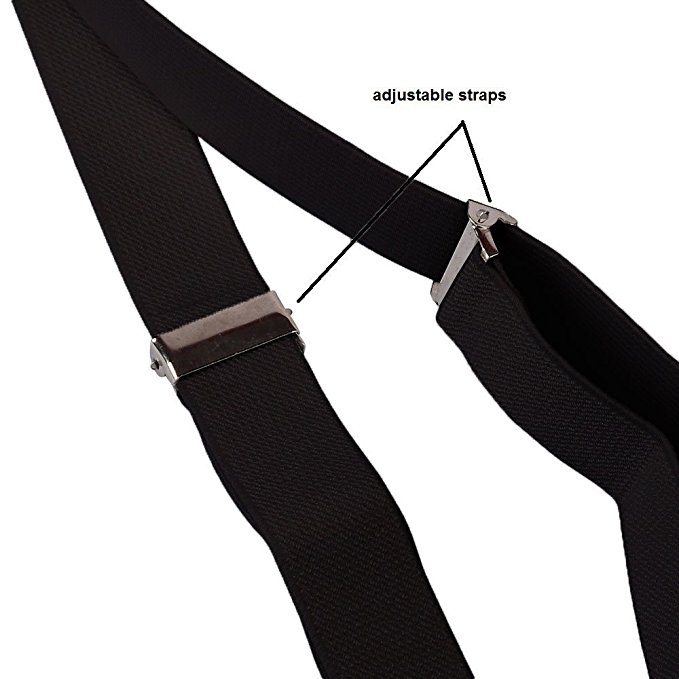 ADJUSTABLE BRACES MENS WOMENS UNISEX TROUSER ELASTIC Y-BACK SUSPENDERS CLIPON B3