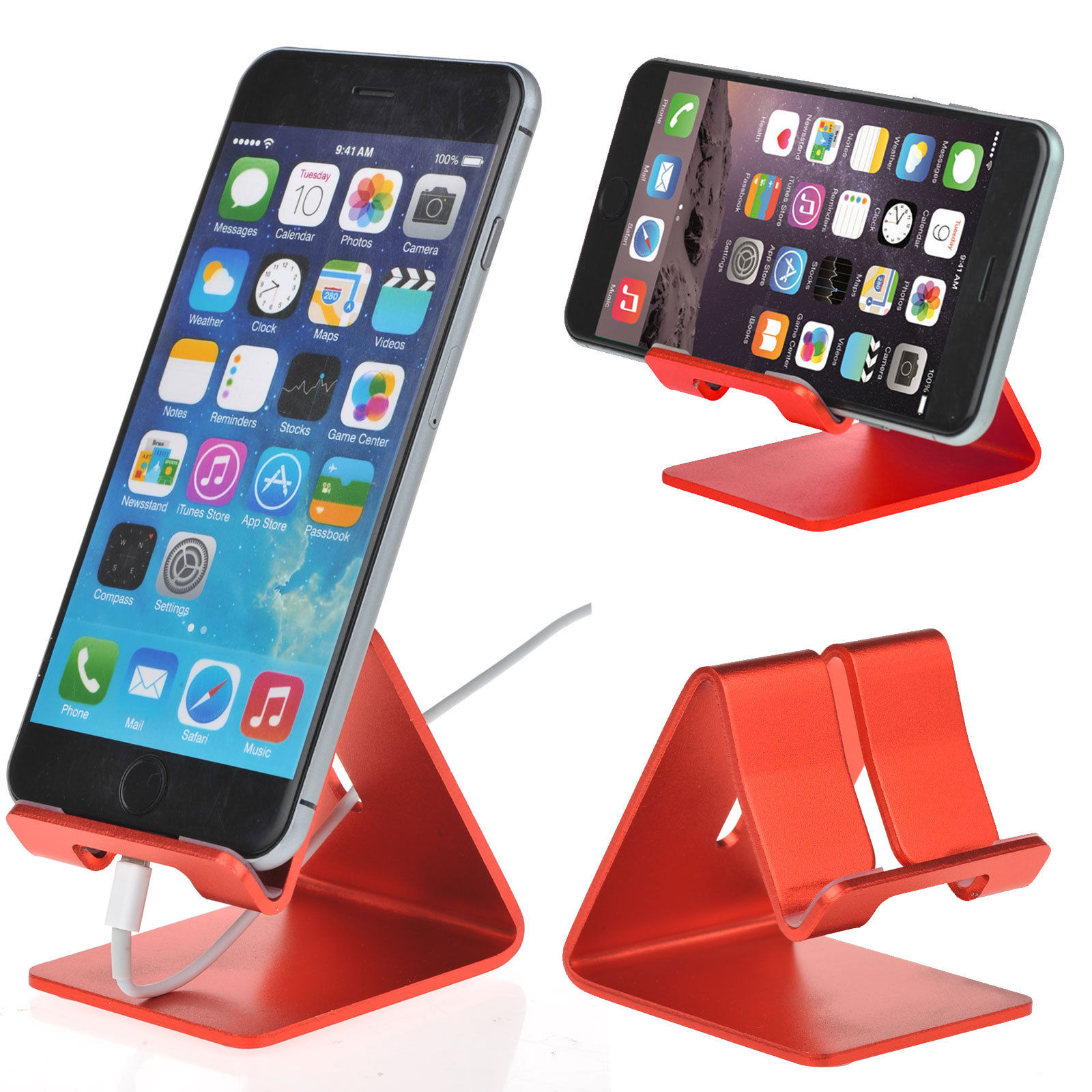 JEDX Aluminum Desktop Holder, Table Stand Cradle Mount For Cell Phone Tablet